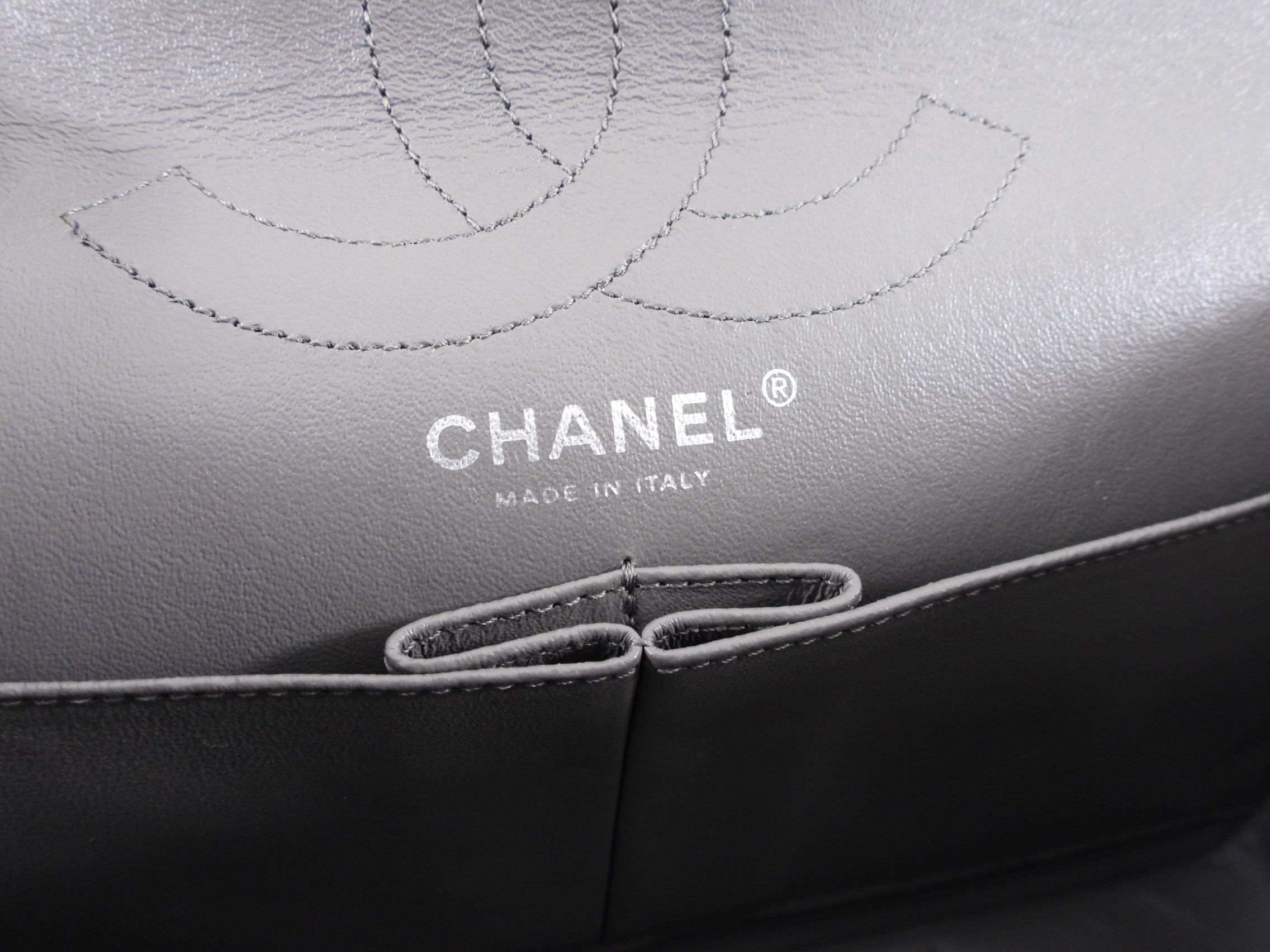Chanel Grey Aged Calfskin Medium 226 Double Flap Bag