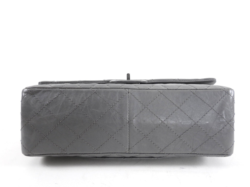 Chanel Grey Aged Calfskin Medium 226 Double Flap Bag