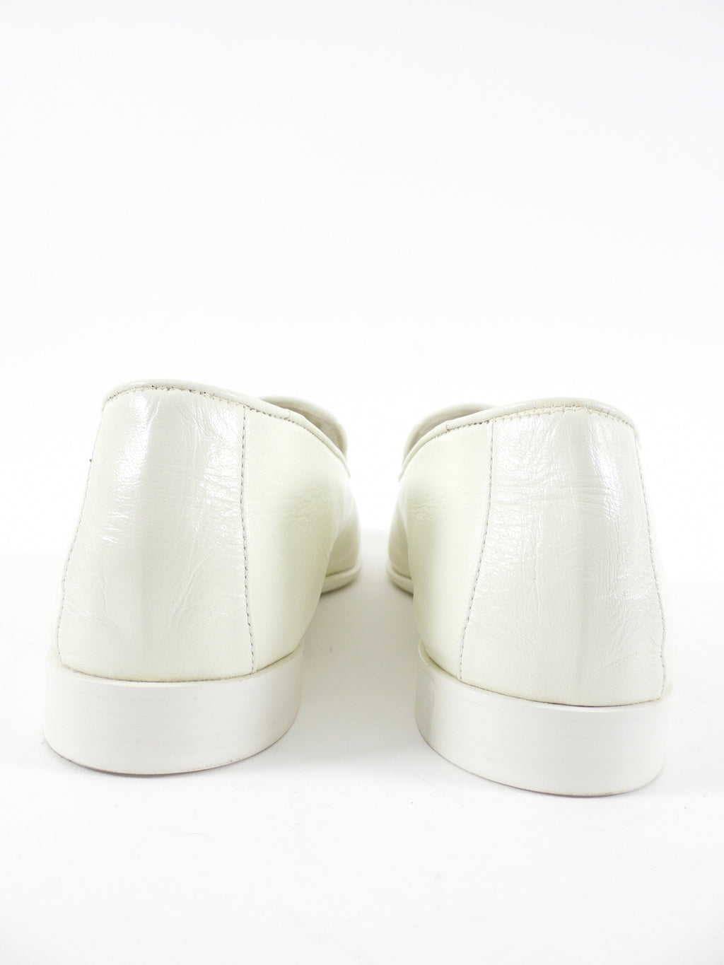 Chanel Ivory Leather Pearl CC Loafer - 37 / 36.5