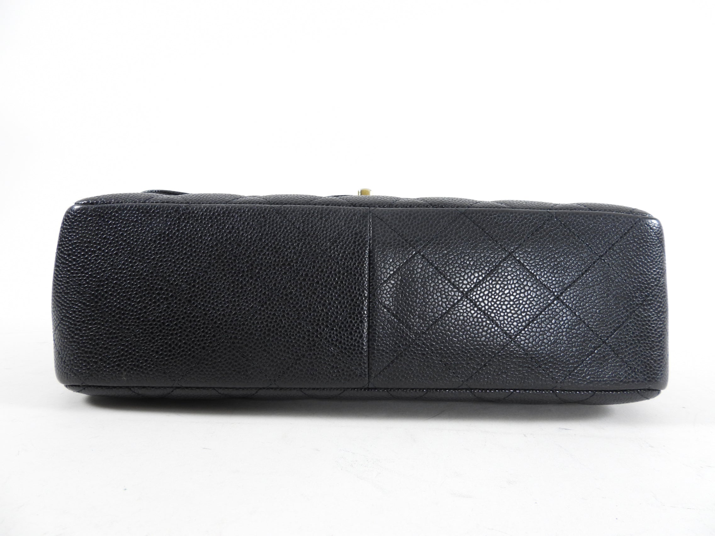 Chanel Black Caviar Jumbo Double Classic Flap Bag
