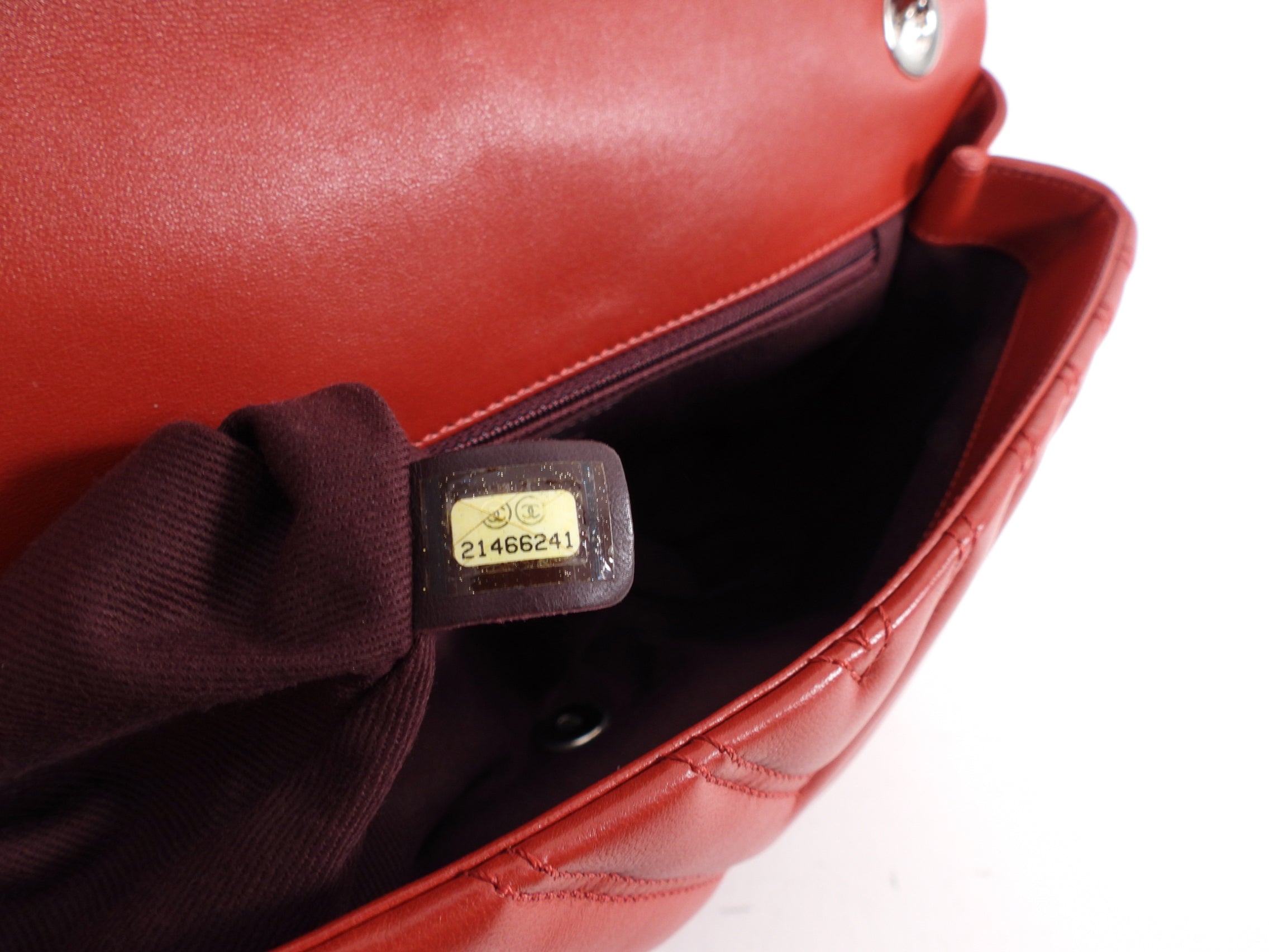 Chanel Red Jumbo Chevron Quilted Single Flap Bag SHW