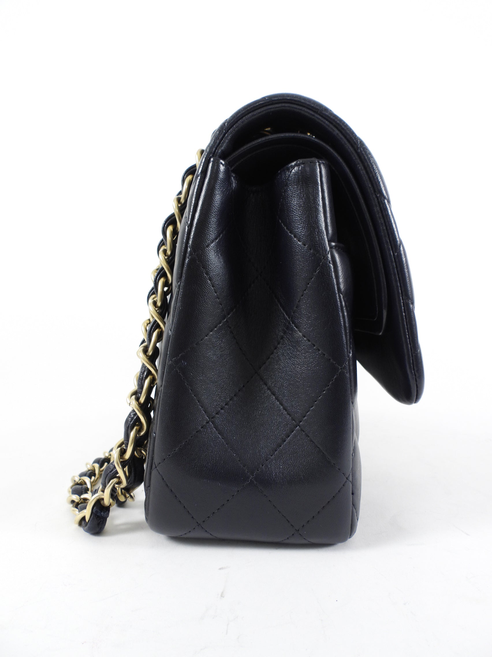 Chanel Midnight Navy Lambskin Jumbo Classic Double Flap Bag GHW