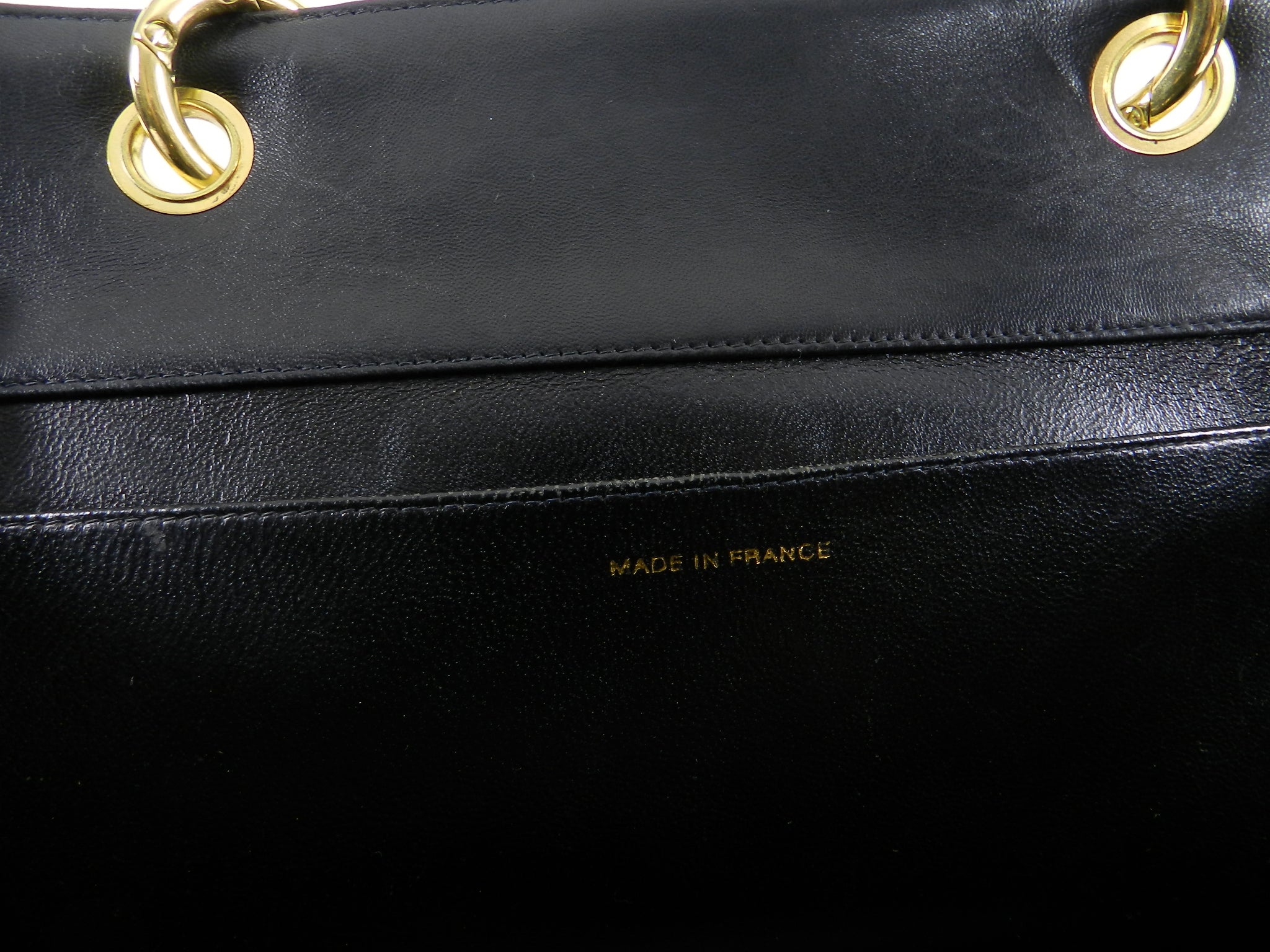 Chanel Vintage 1990's Large Lambskin Quilted CC Logo Tote Bag