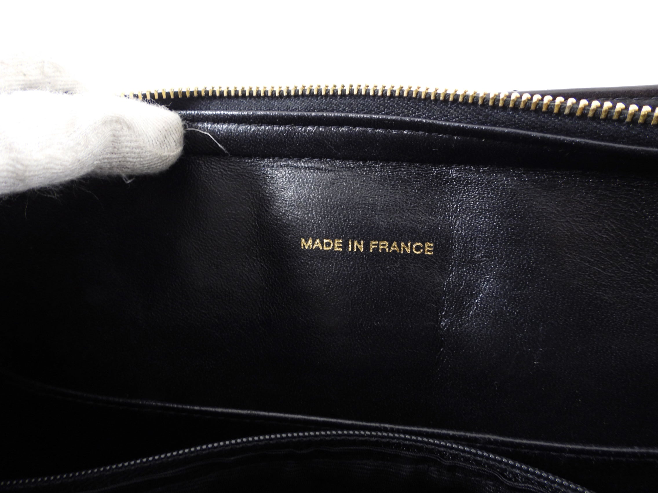Chanel Vintage 1996 Small Black Lambskin Chain Strap Bag