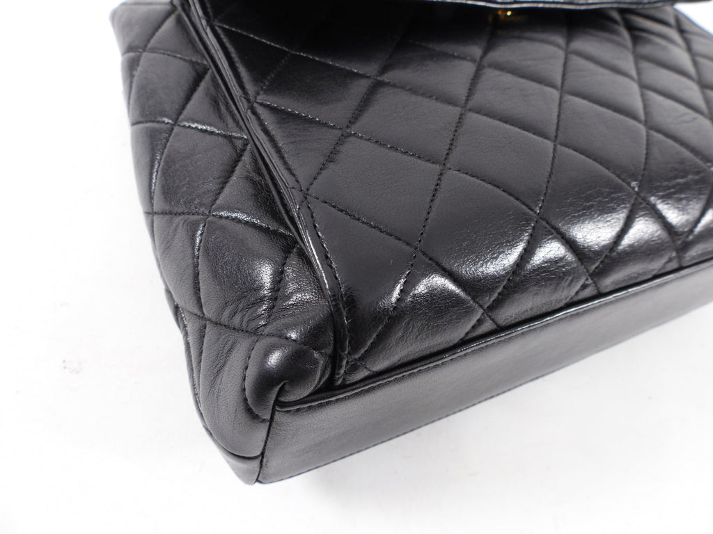Chanel Vintage 1996 Small Black Lambskin Chain Strap Bag