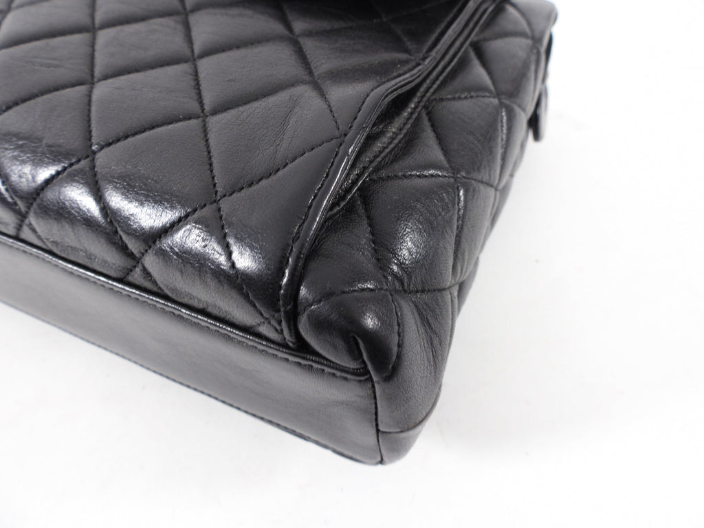 Chanel Vintage 1996 Small Black Lambskin Chain Strap Bag