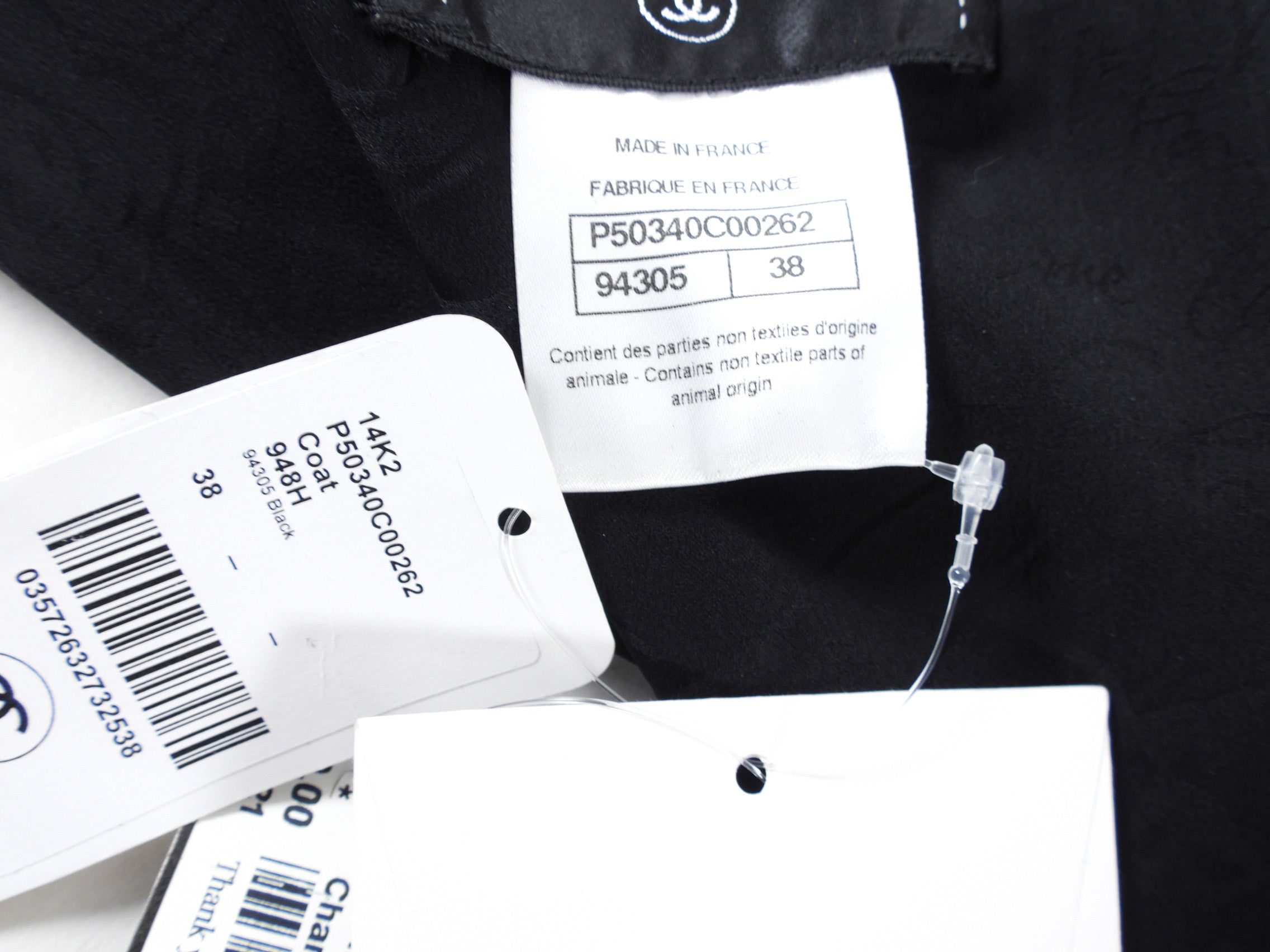 Chanel 14K Black Leather Flare Coat - FR38  (USA M)