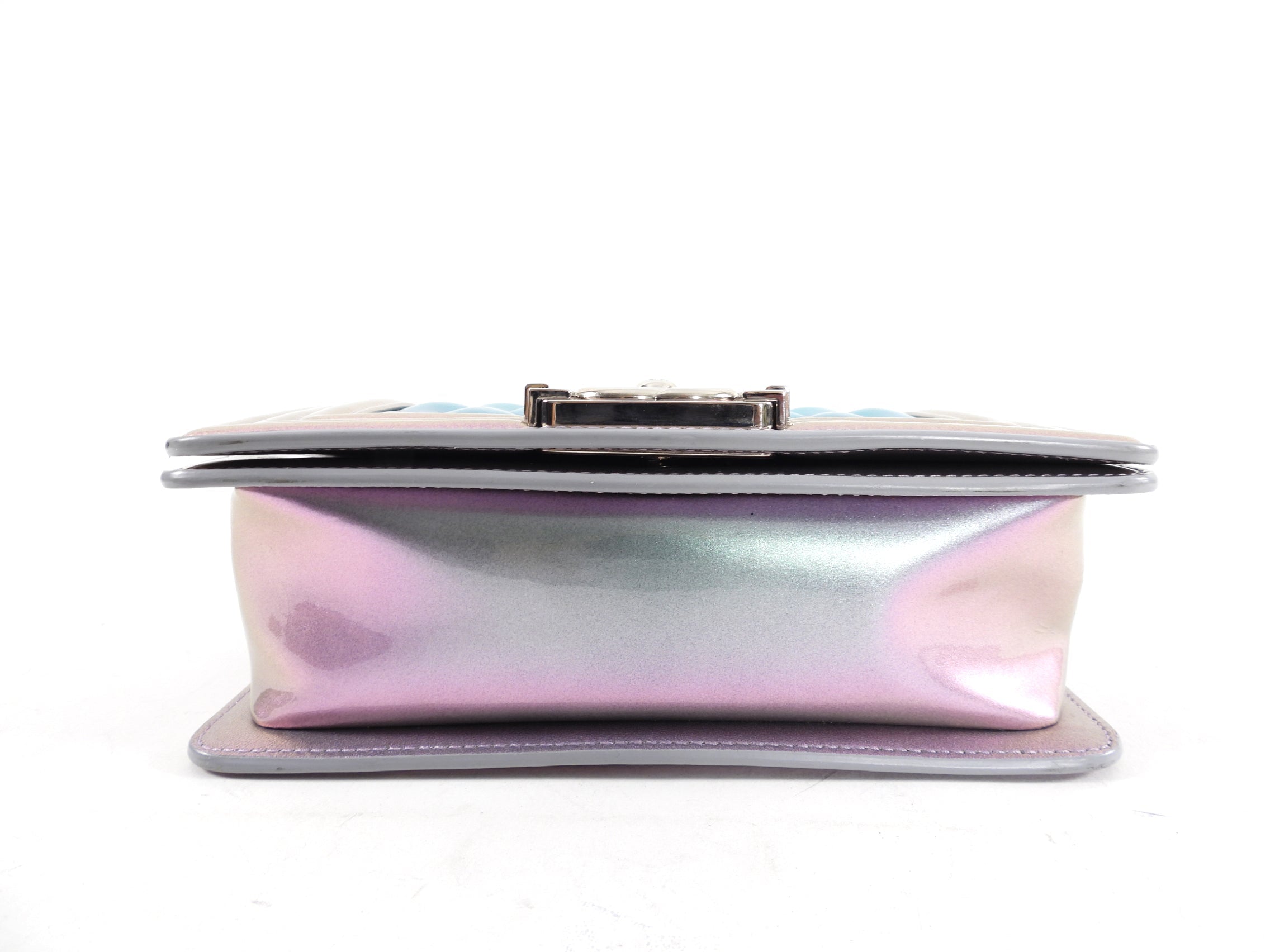 Chanel 18S Lilac Purple Holographic Mermaid Classic Small Boy Flap Bag