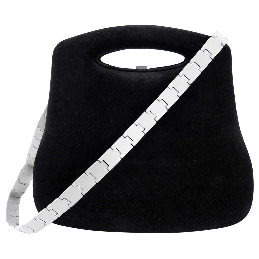 Chanel Black  Suede 2005 Millenium Hip / Butt Bag