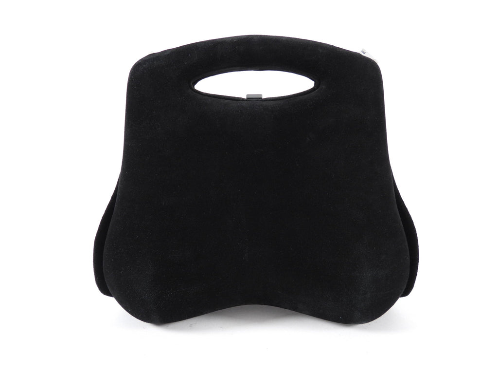 Chanel Black  Suede 2005 Millenium Hip / Butt Bag