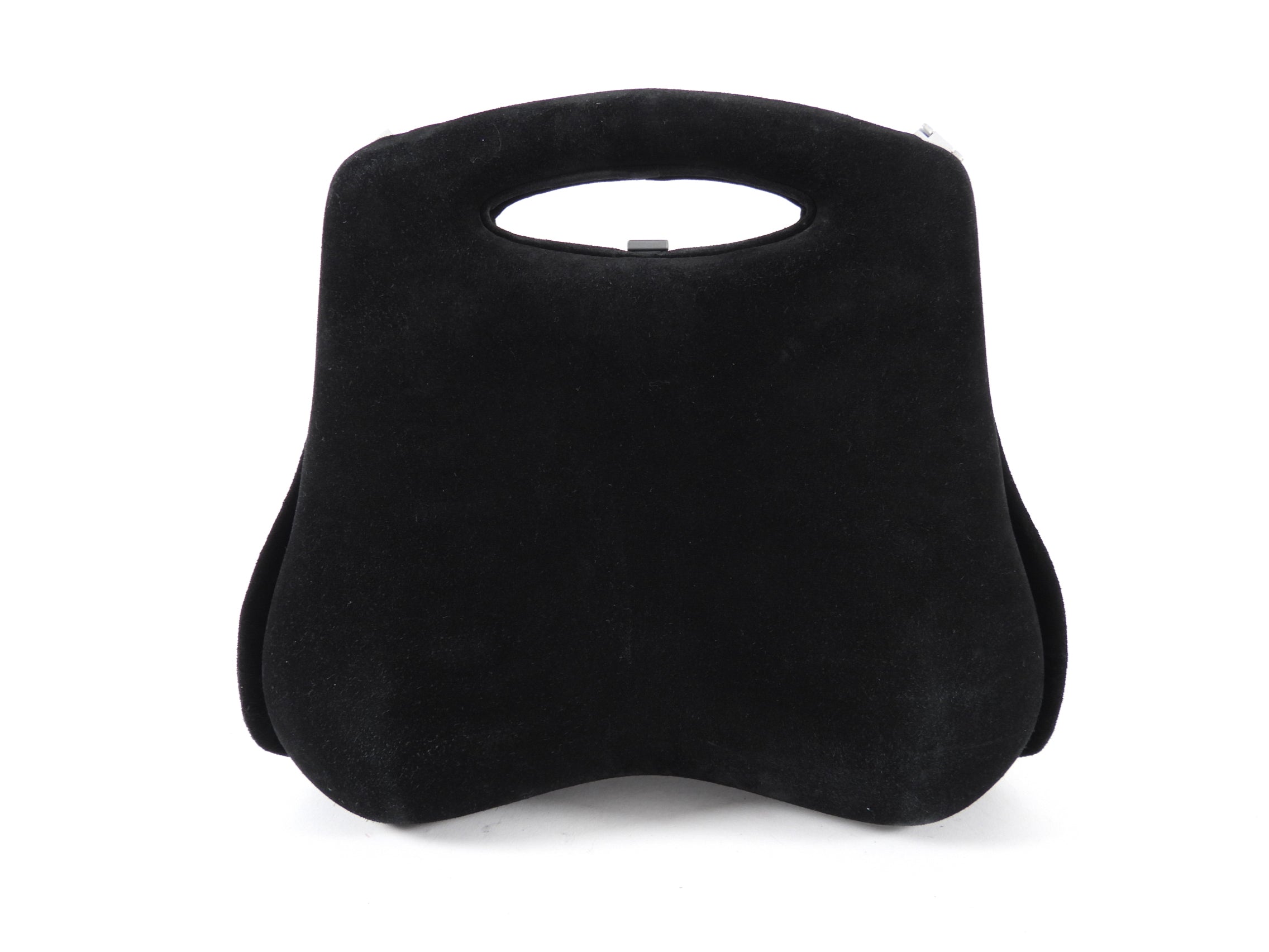 Chanel Black  Suede 2005 Millenium Hip / Butt Bag