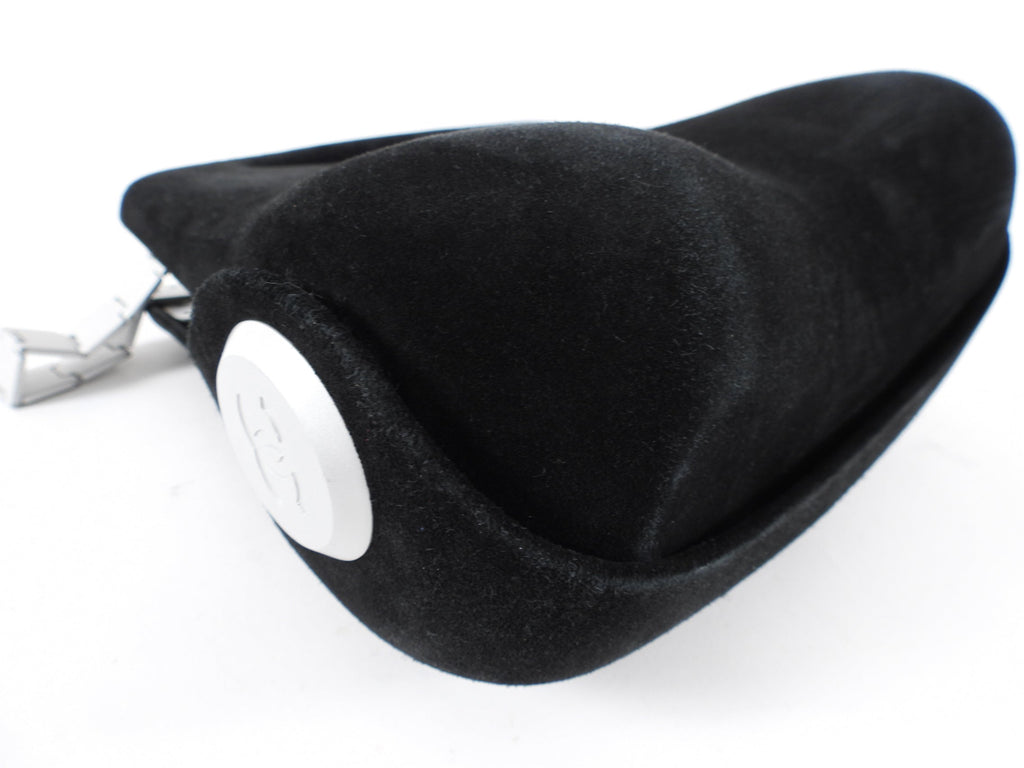 Chanel Black  Suede 2005 Millenium Hip / Butt Bag