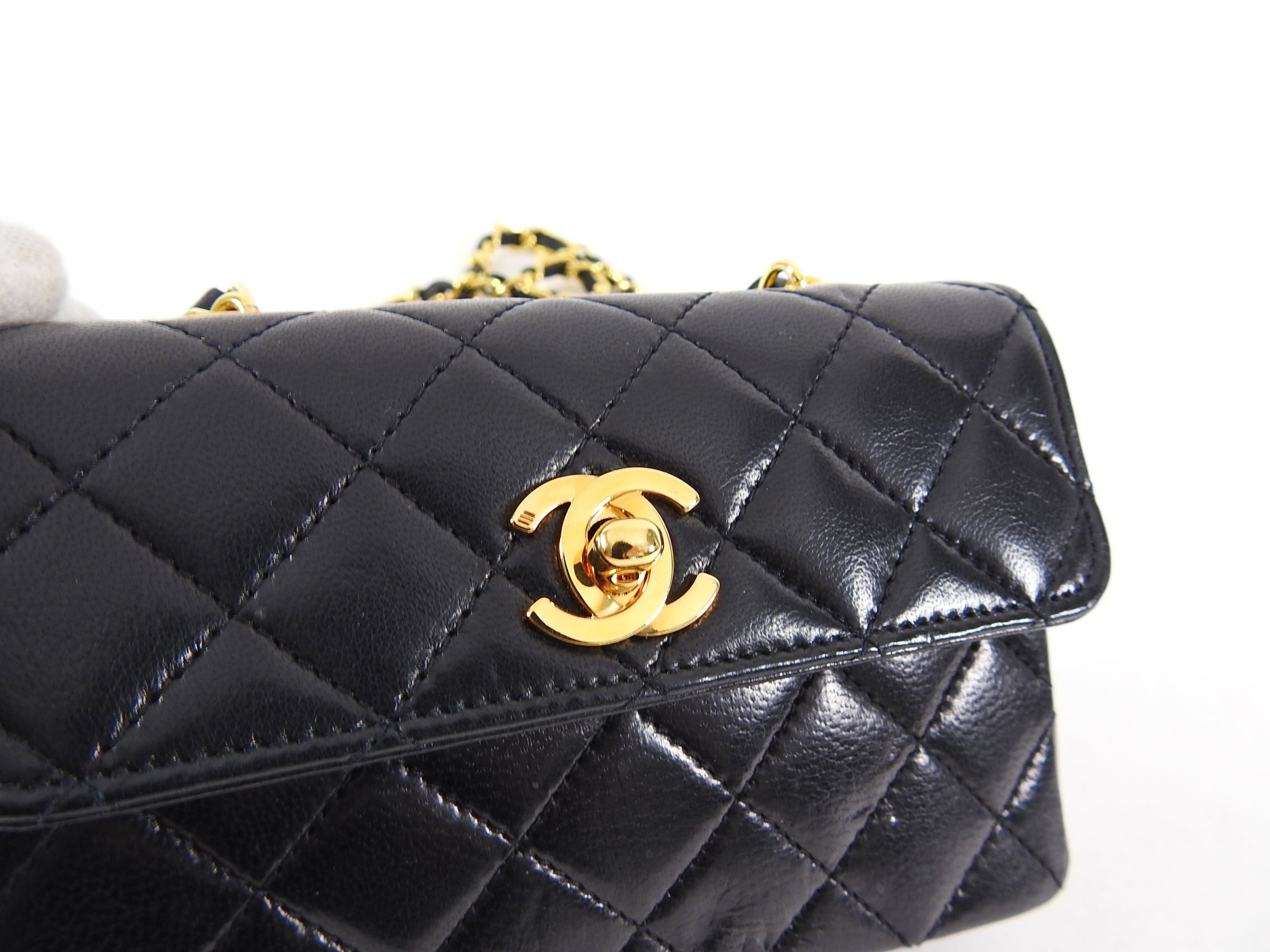 Chanel Vintage 1989-1991 Micro Mini Lambskin Flap Bag