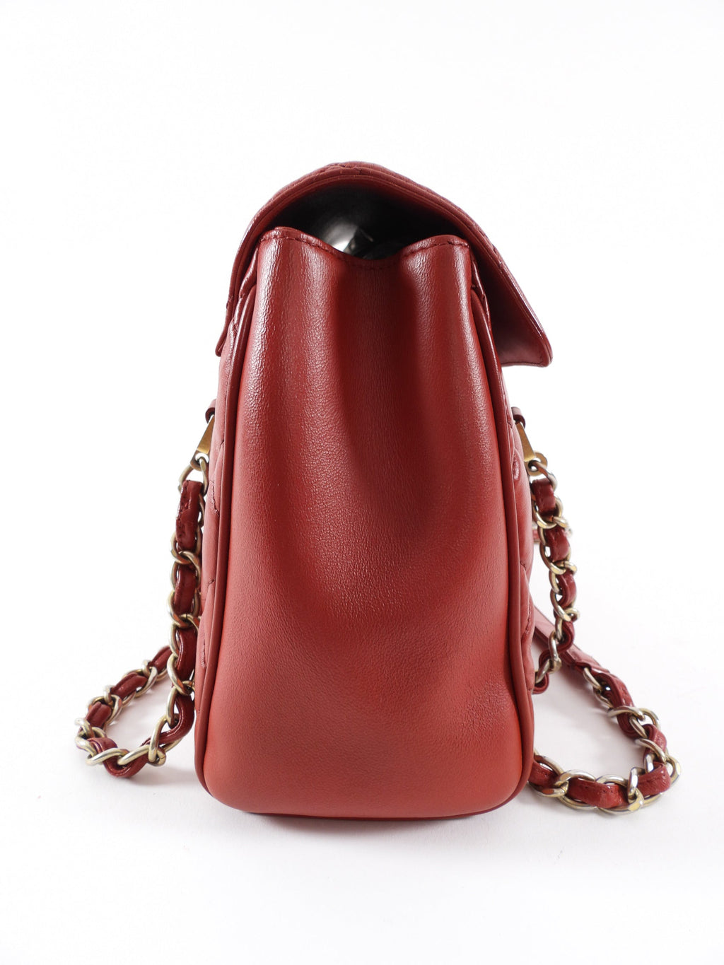 Chanel Dark Red Quilted Leather Misia Flap Shoulder Bag
