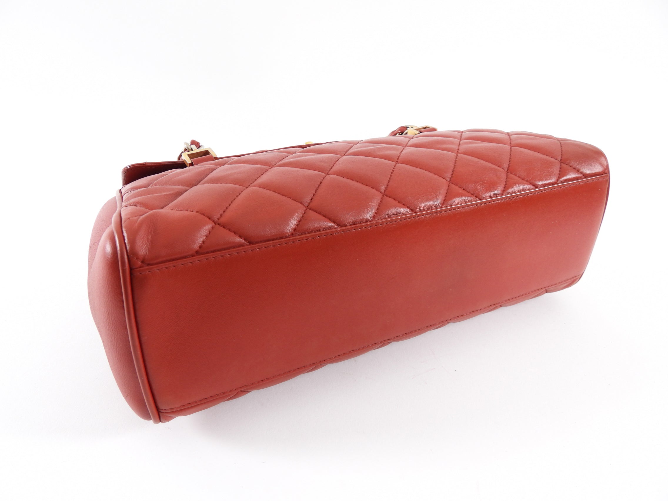 Chanel Dark Red Quilted Leather Misia Flap Shoulder Bag