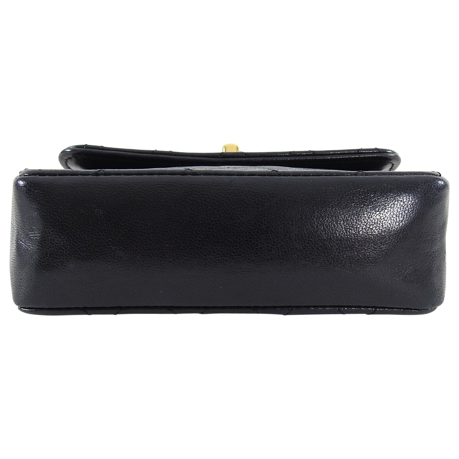 Chanel Vintage 1989 Black Lambskin Micro Mini Classic Flap Bag
