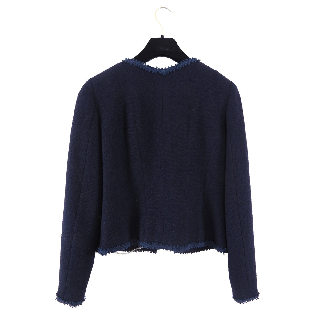 Chanel Vintage 97P Navy Wool Skirt Suit with MOP Buttons - FR38 / 6