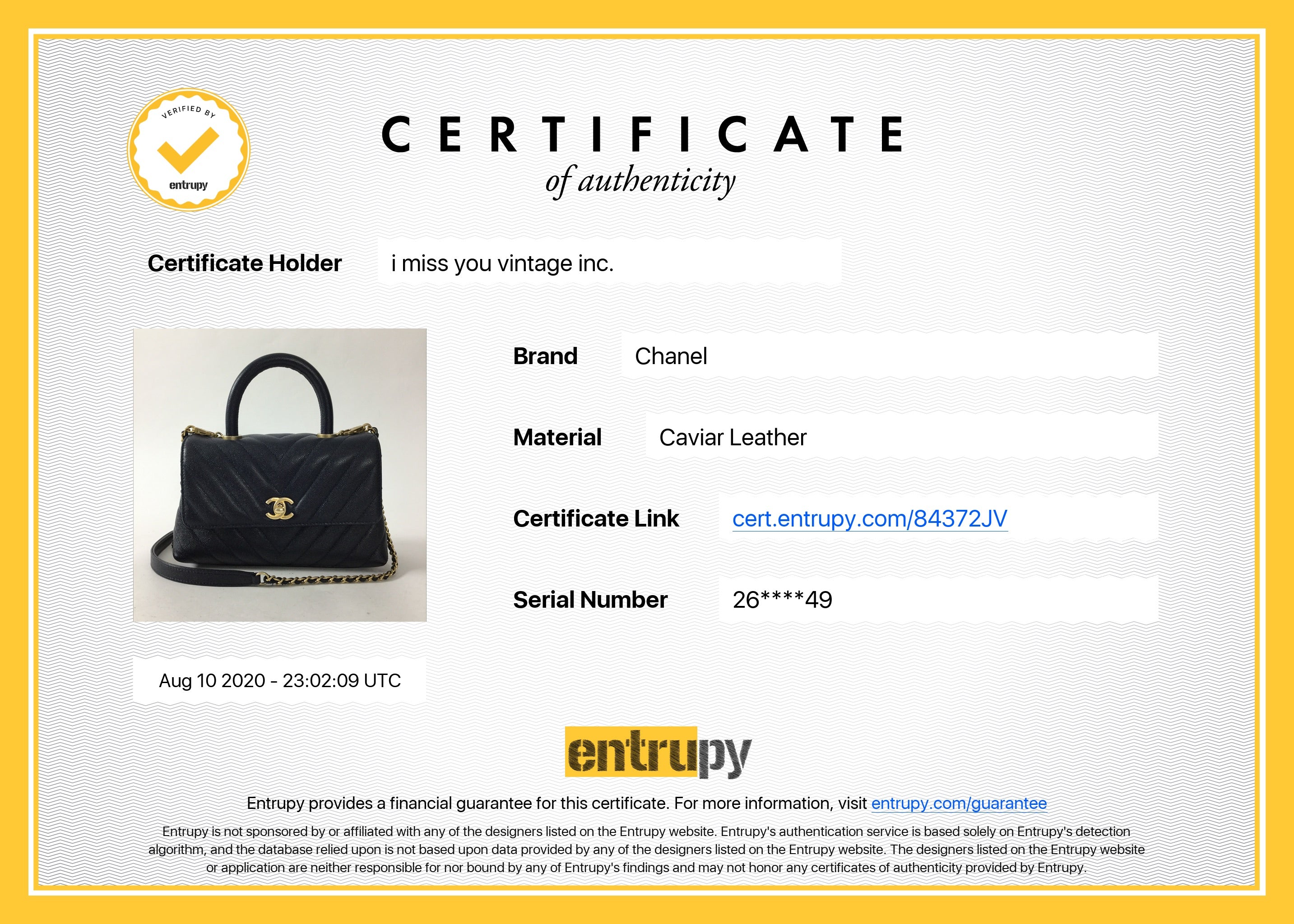 Chanel Navy Caviar Chevron Small Coco Handle Flap Bag