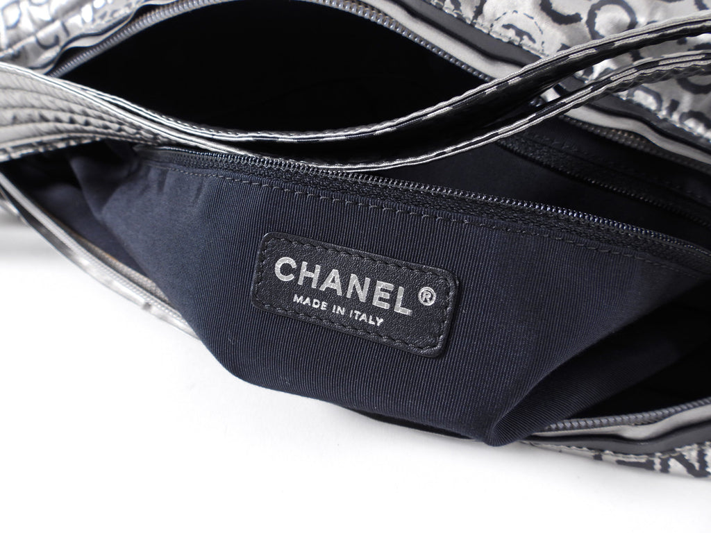 Chanel Silver Unlimited Nylon Hobo Shoulder Bag