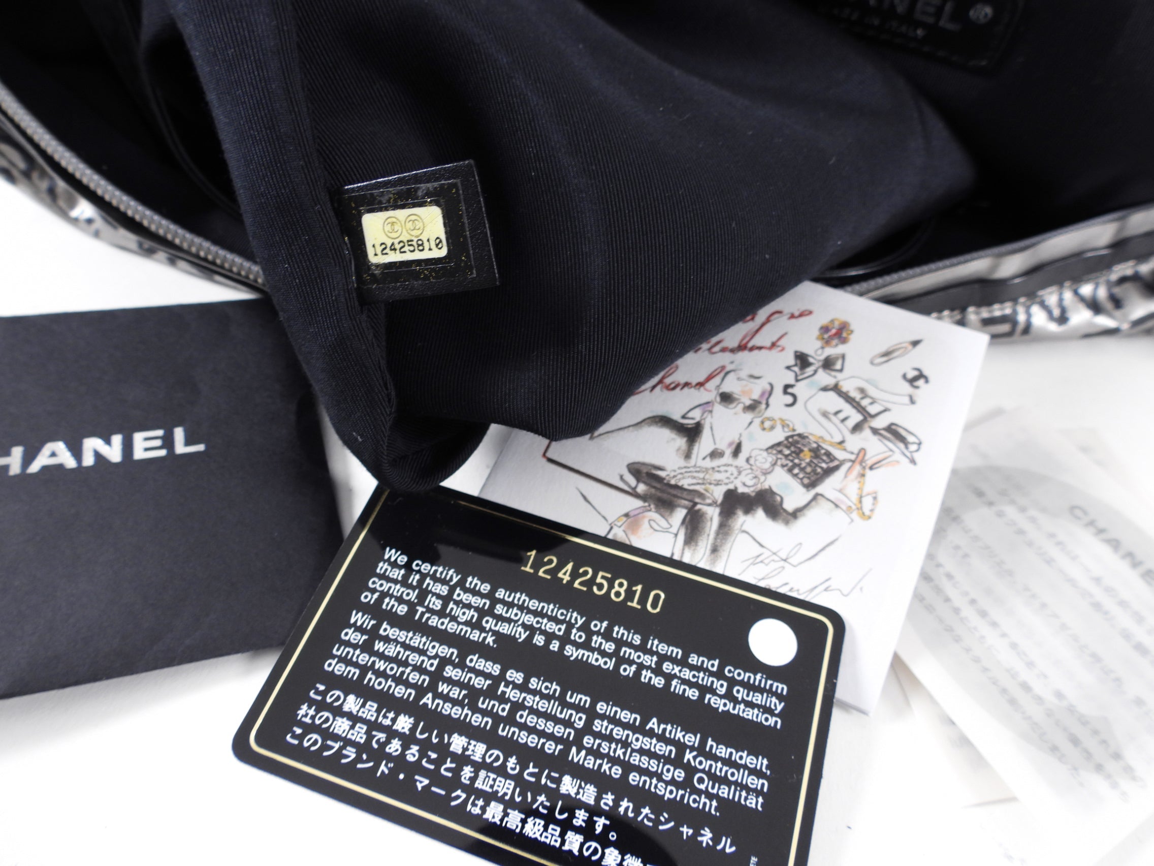 Chanel Silver Unlimited Nylon Hobo Shoulder Bag