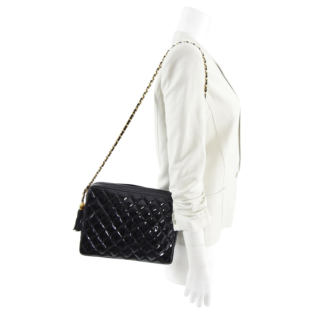 Chanel Vintage 1986 Patent Leather Shoulder Bag