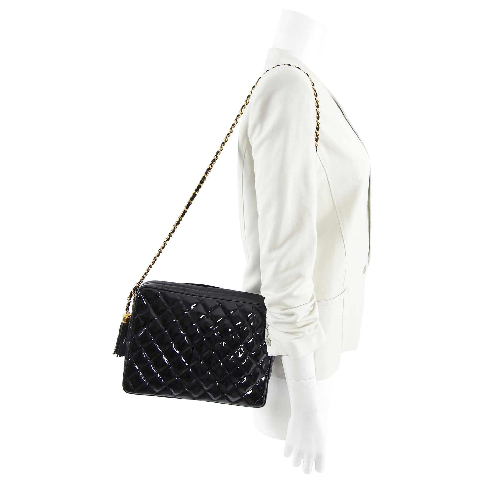 Chanel Vintage 1986 Patent Leather Shoulder Bag