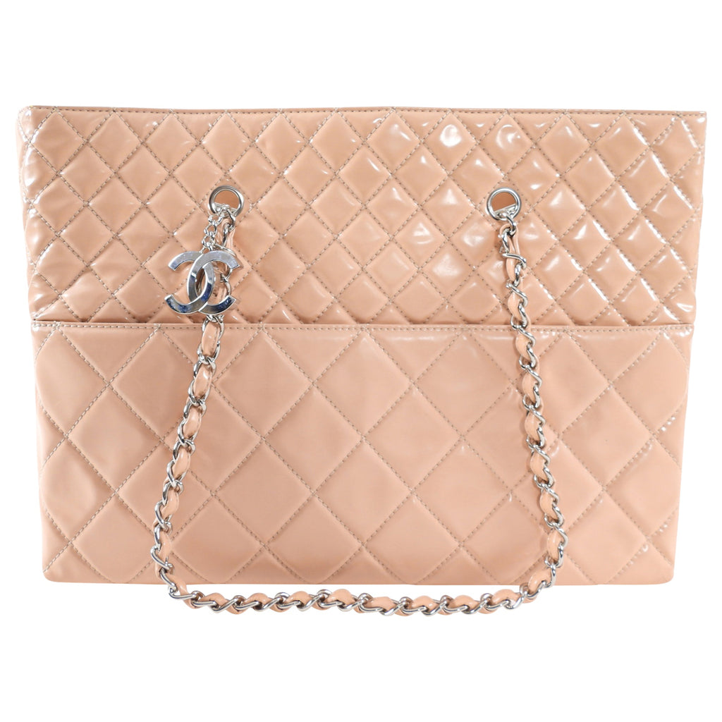 Chanel Light Pink Patent In The Business Large Tote Bag