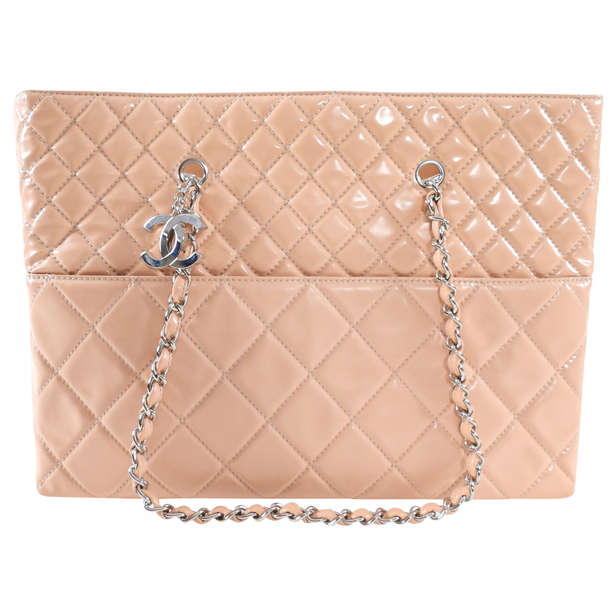 Chanel Light Pink Patent In The Business Large Tote Bag