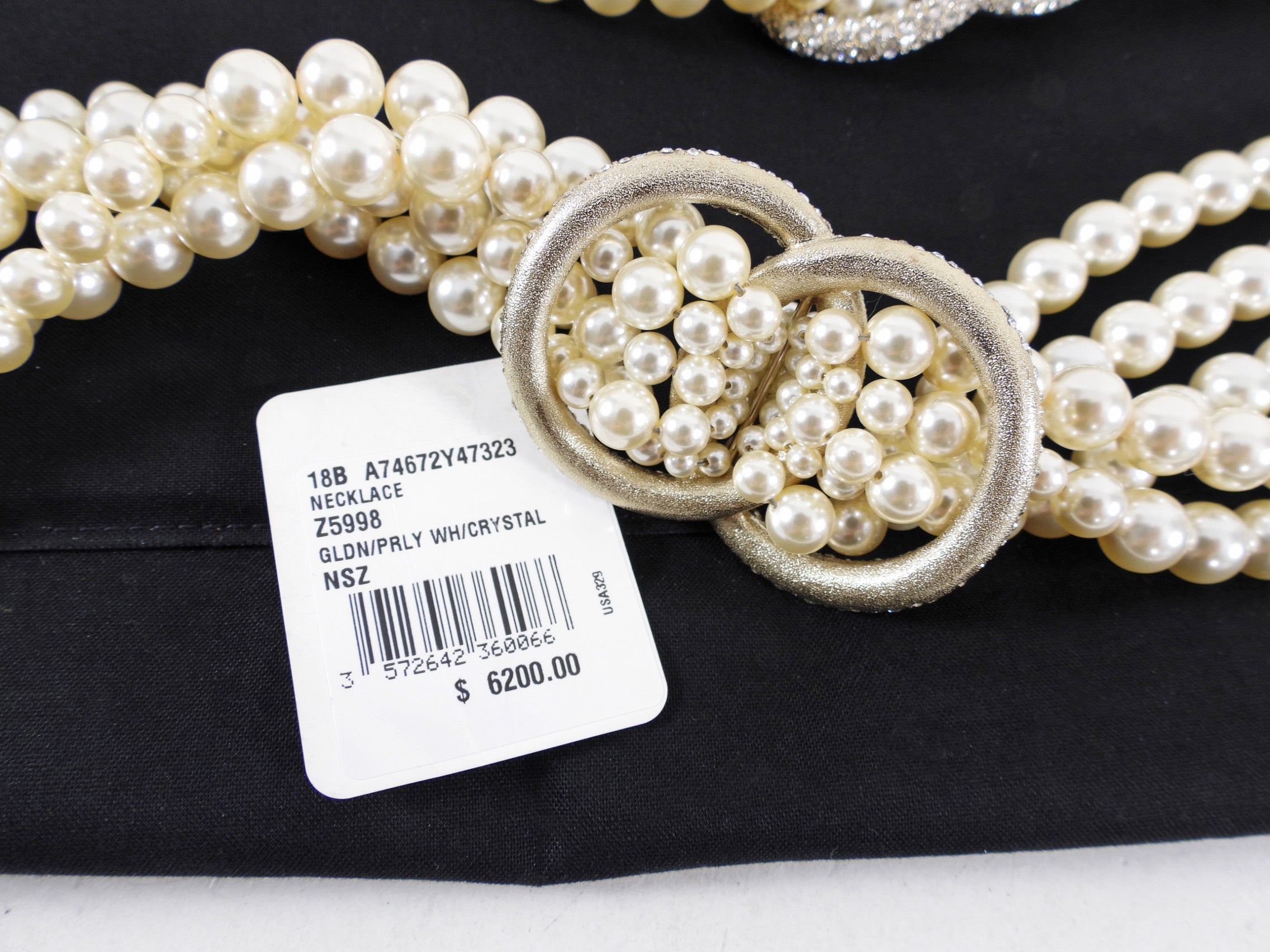 Chanel 18B Pearl Large Statement 5-Strand Necklace