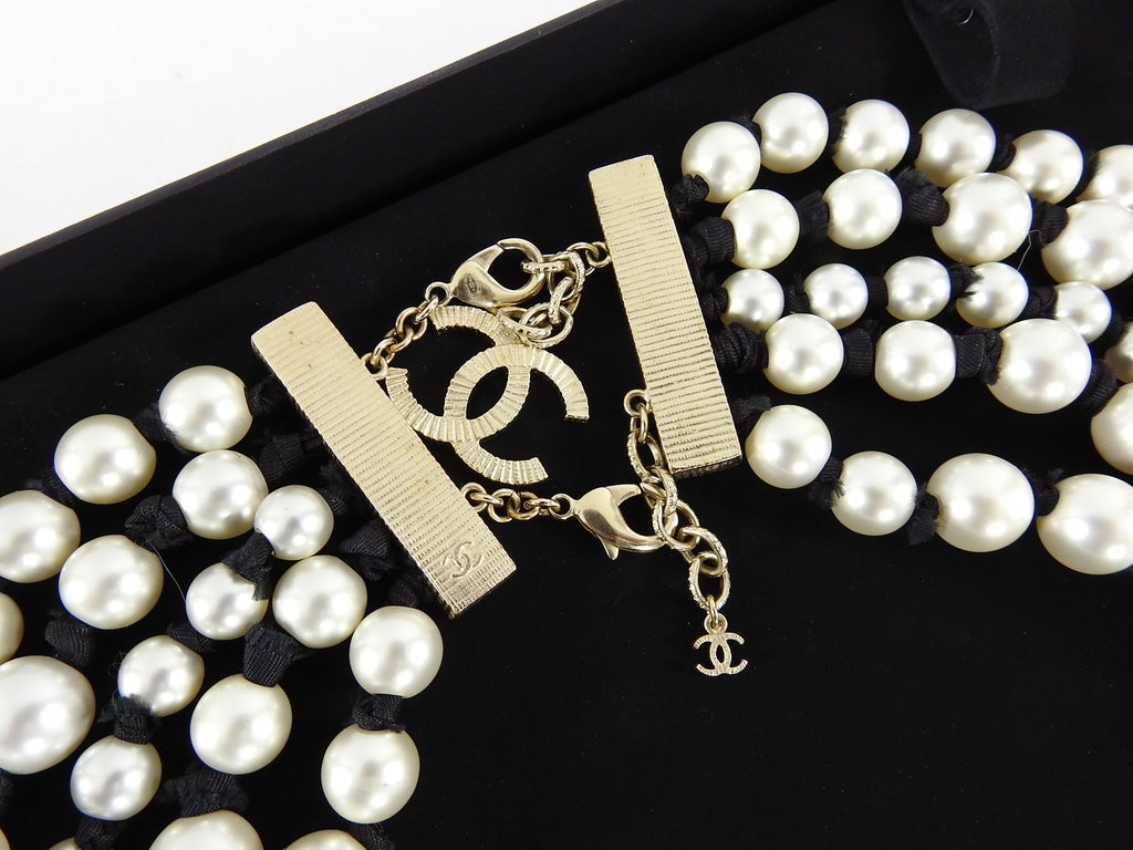 Chanel Fall 2016 Runway Huge Statement Multi Strand Pearl Necklace