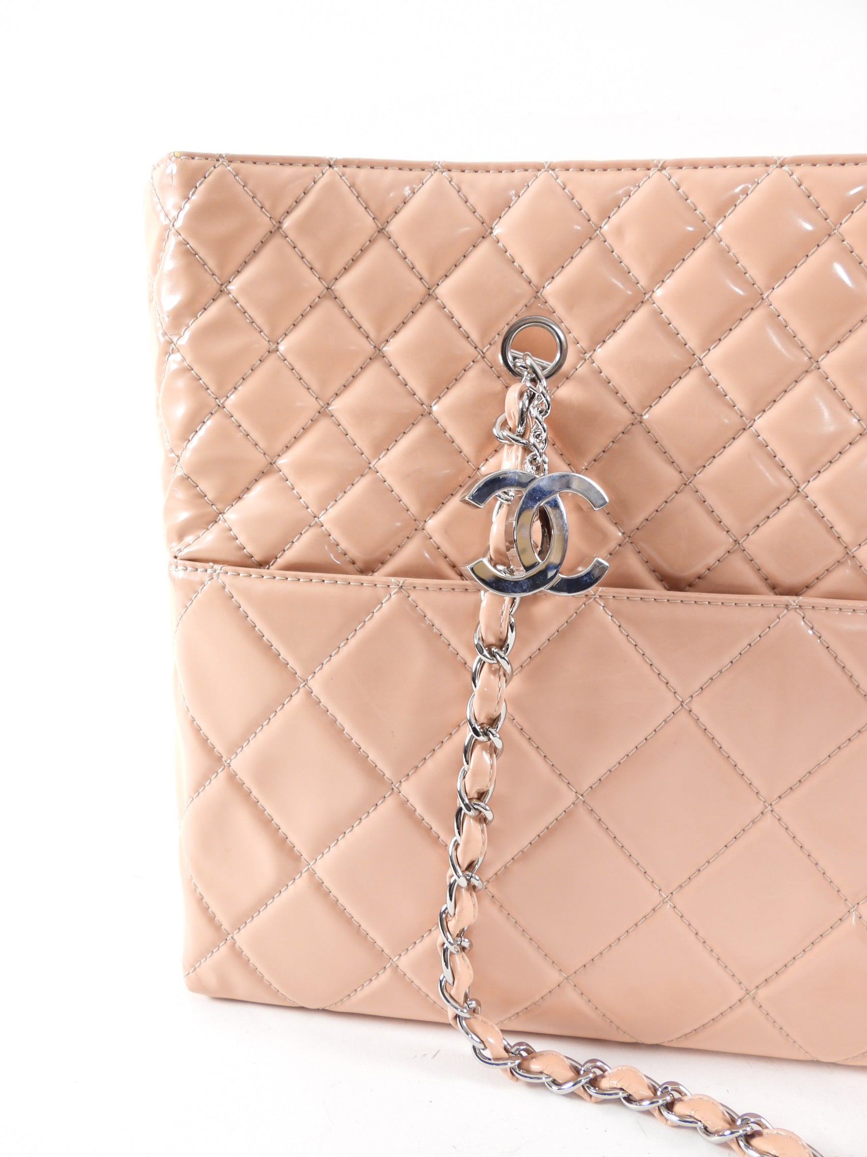 Chanel Light Pink Patent In The Business Large Tote Bag