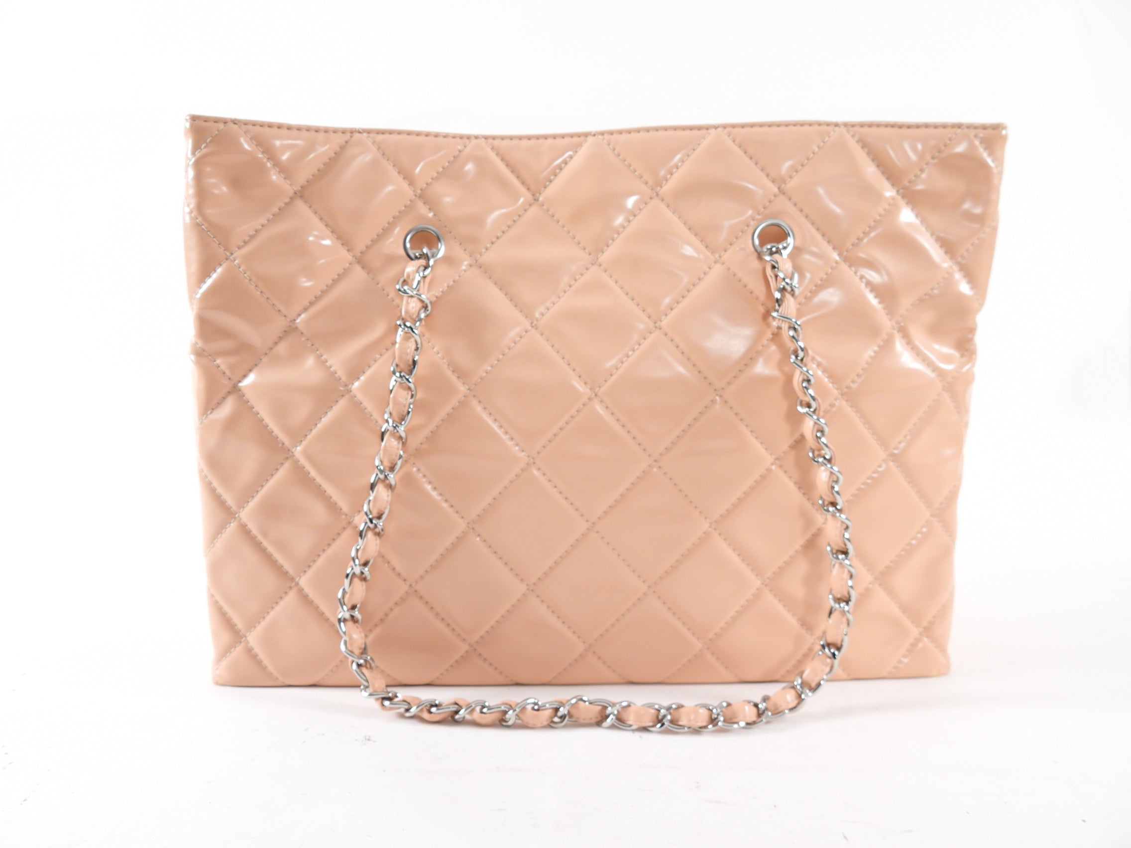 Chanel Light Pink Patent In The Business Large Tote Bag