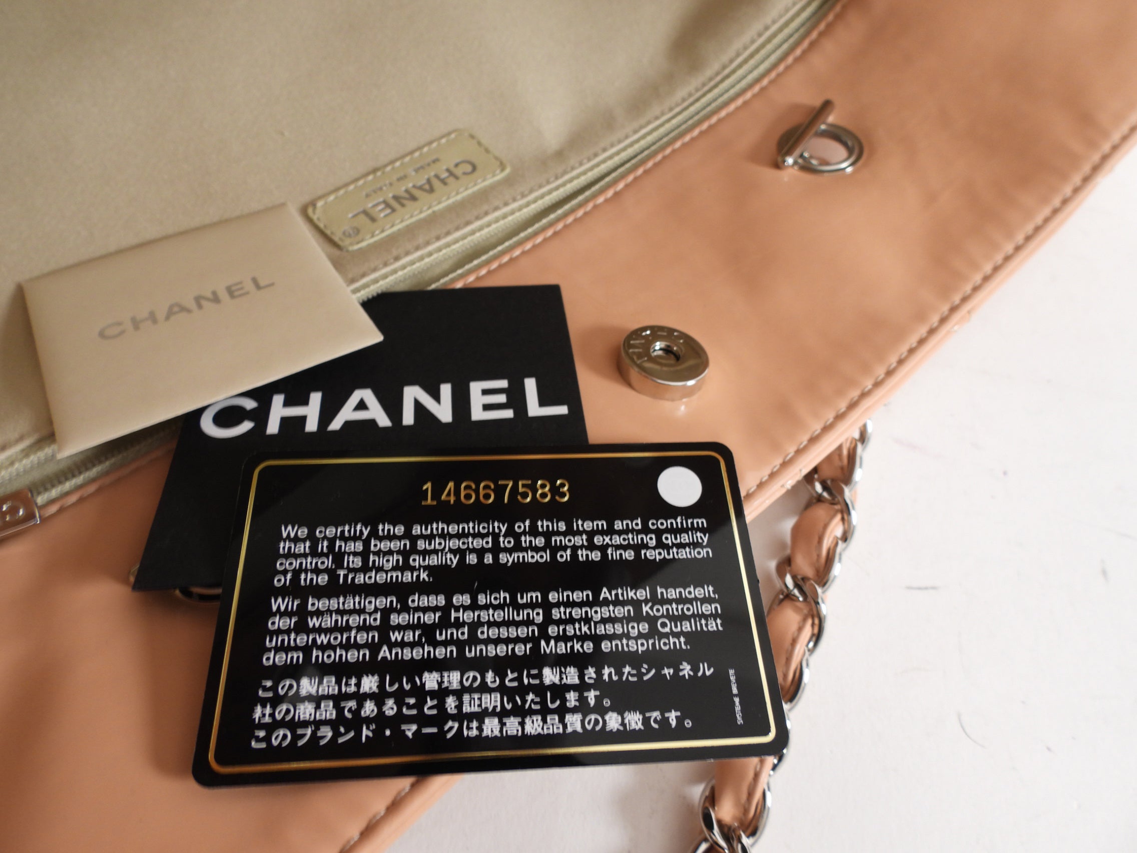 Chanel Light Pink Patent In The Business Large Tote Bag