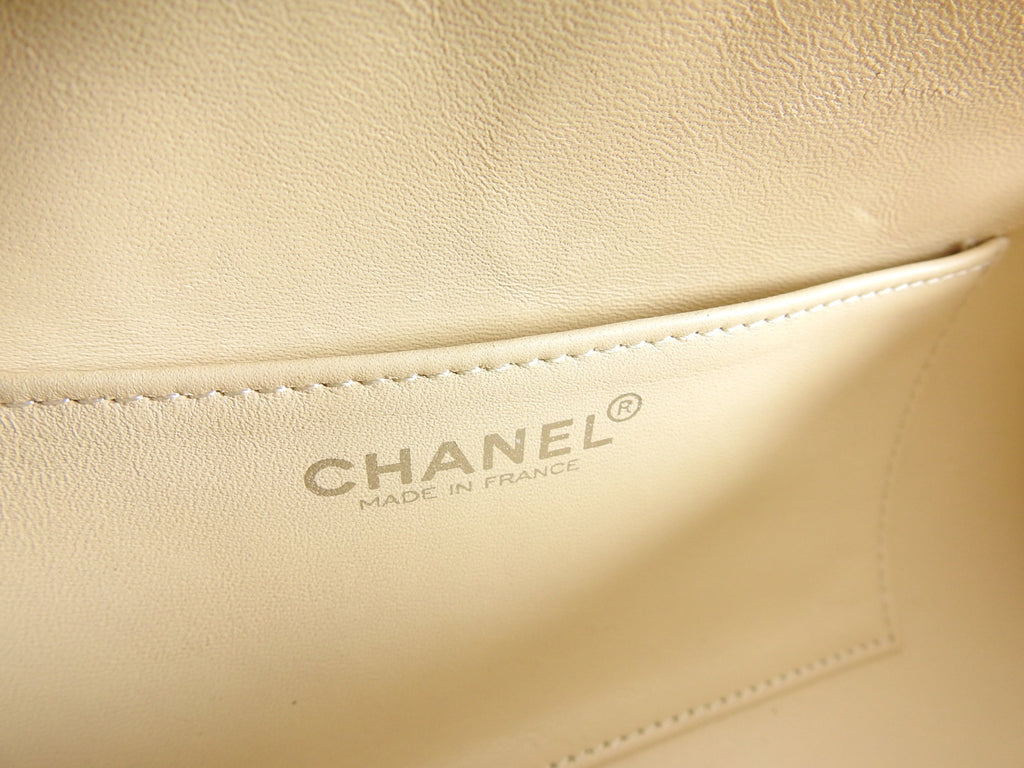 Chanel Pink and Ivory CC Logo Resin Tile Barrel Bag