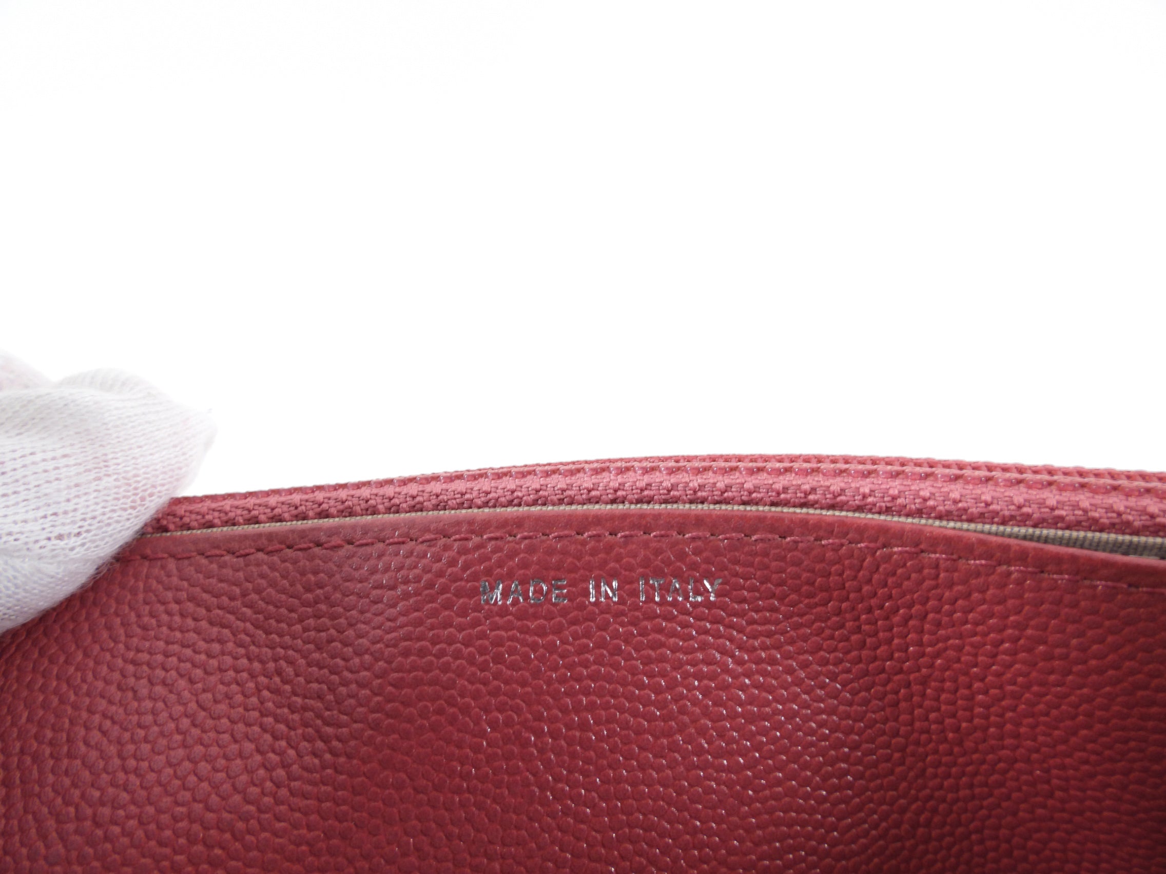 Chanel Dark Quartz Pink Sevruga Leather Wallet on Chain