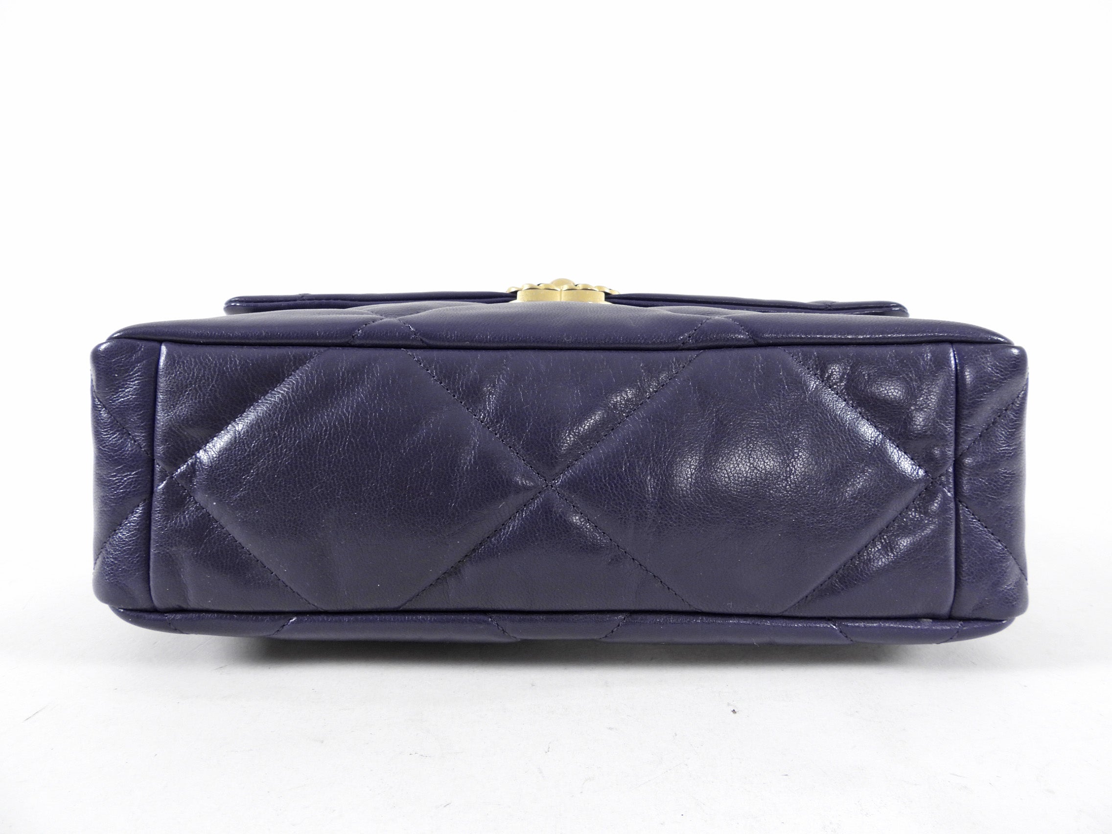 Chanel 19 Large Purple Quilted Leather Flap Bag
