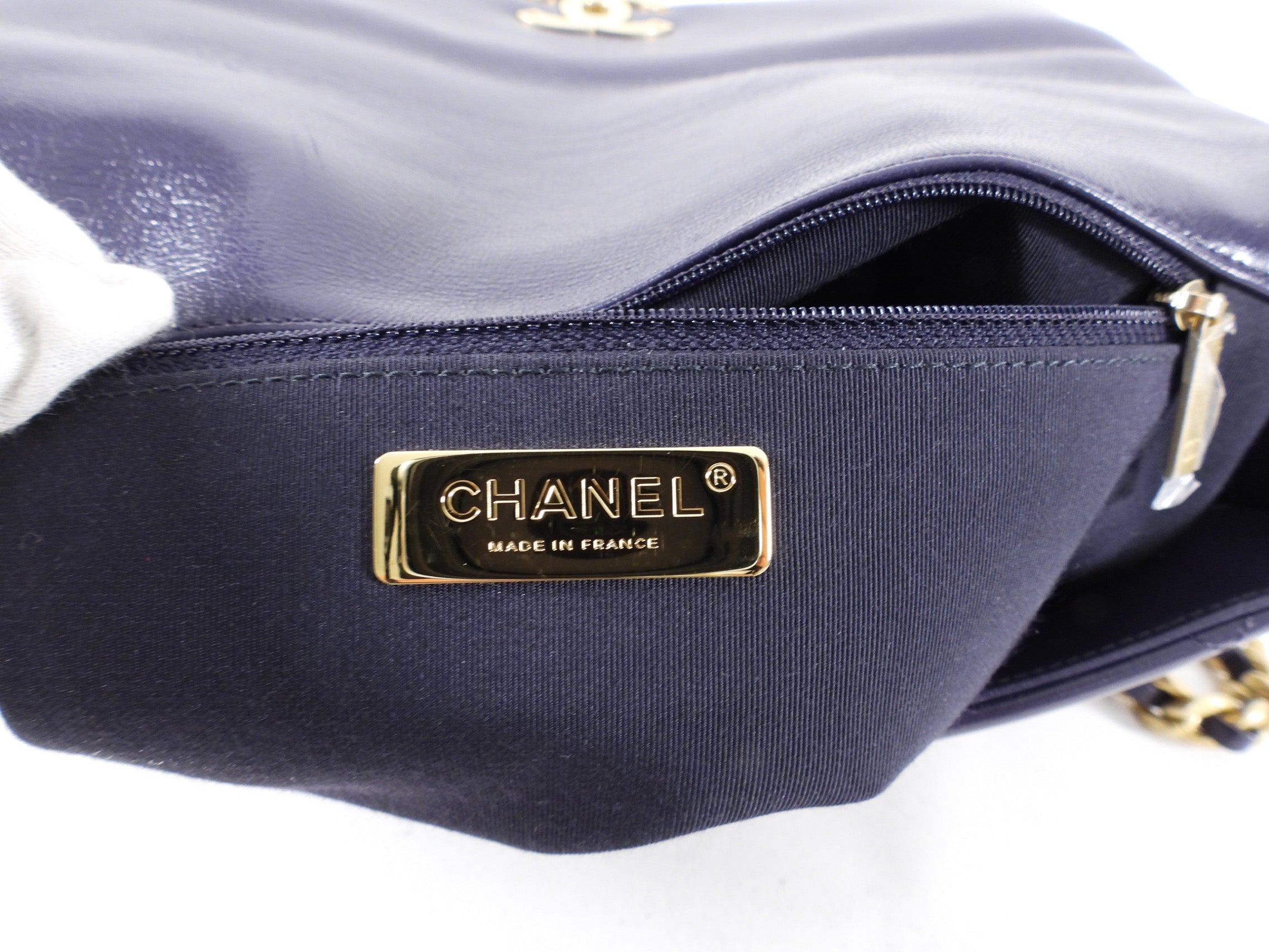 Chanel 19 Large Purple Quilted Leather Flap Bag