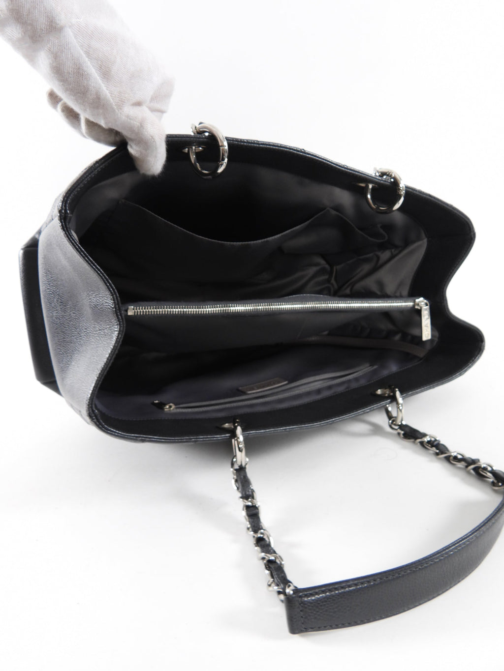 Chanel XL Black Caviar Leather Large GST Grand Shopping Tote Bag SHW