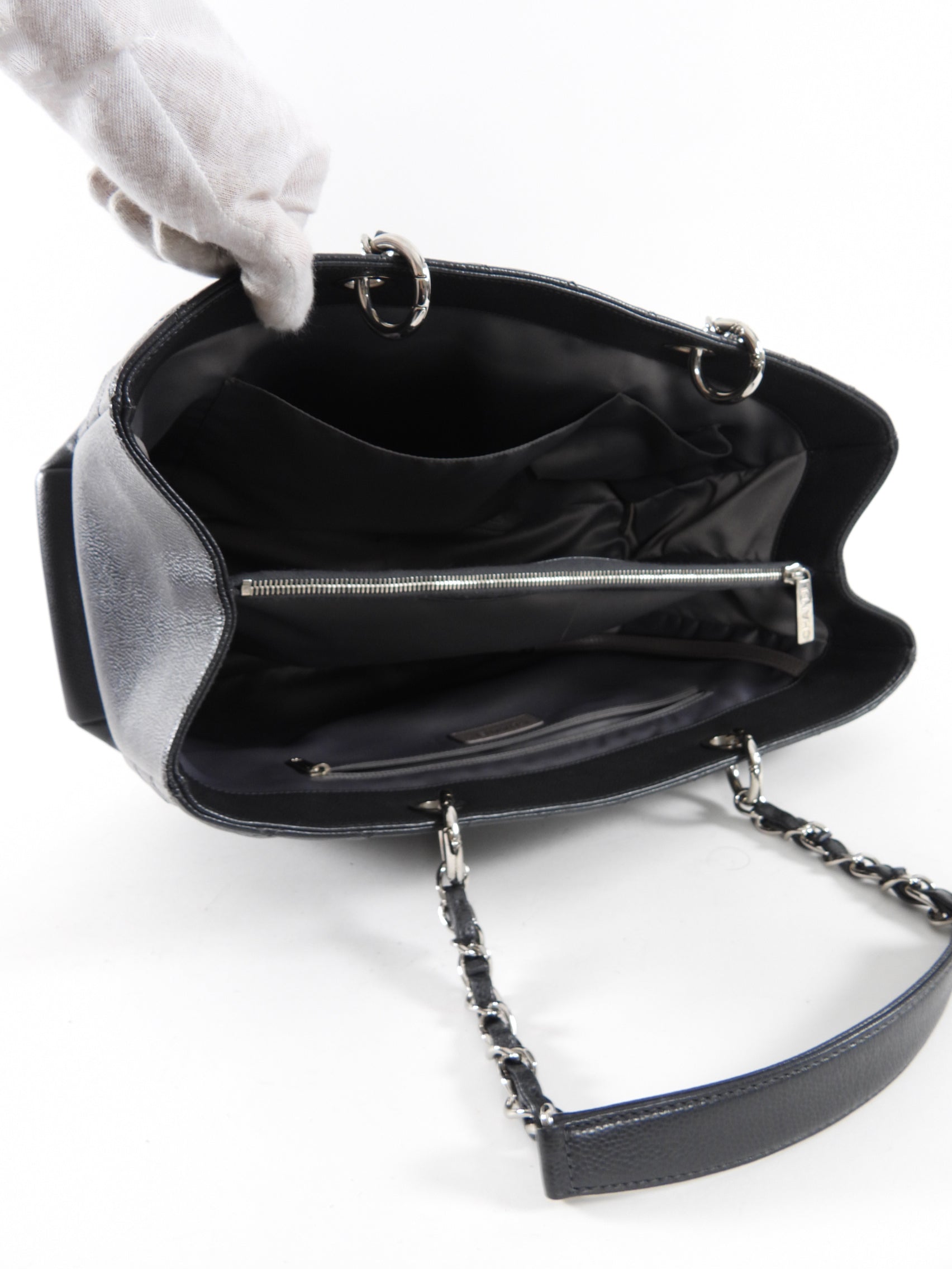 Chanel XL Black Caviar Leather Large GST Grand Shopping Tote Bag SHW