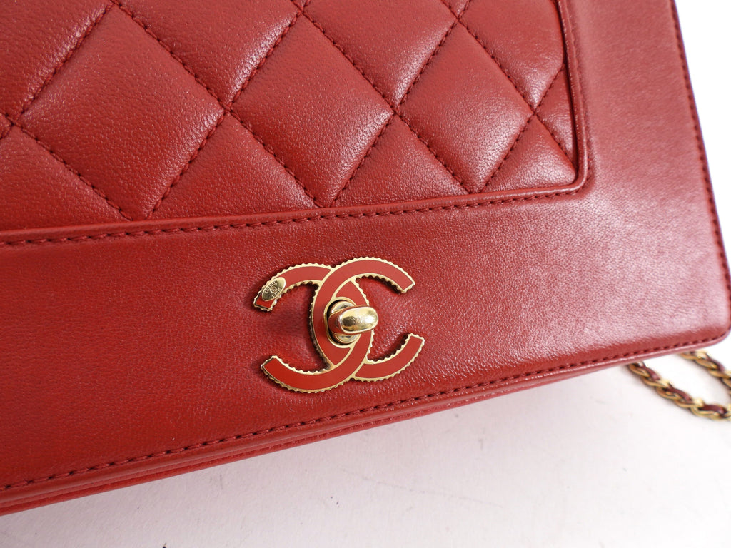 Chanel Red Leather Quilted Mademoiselle Medium Flap Bag GHW
