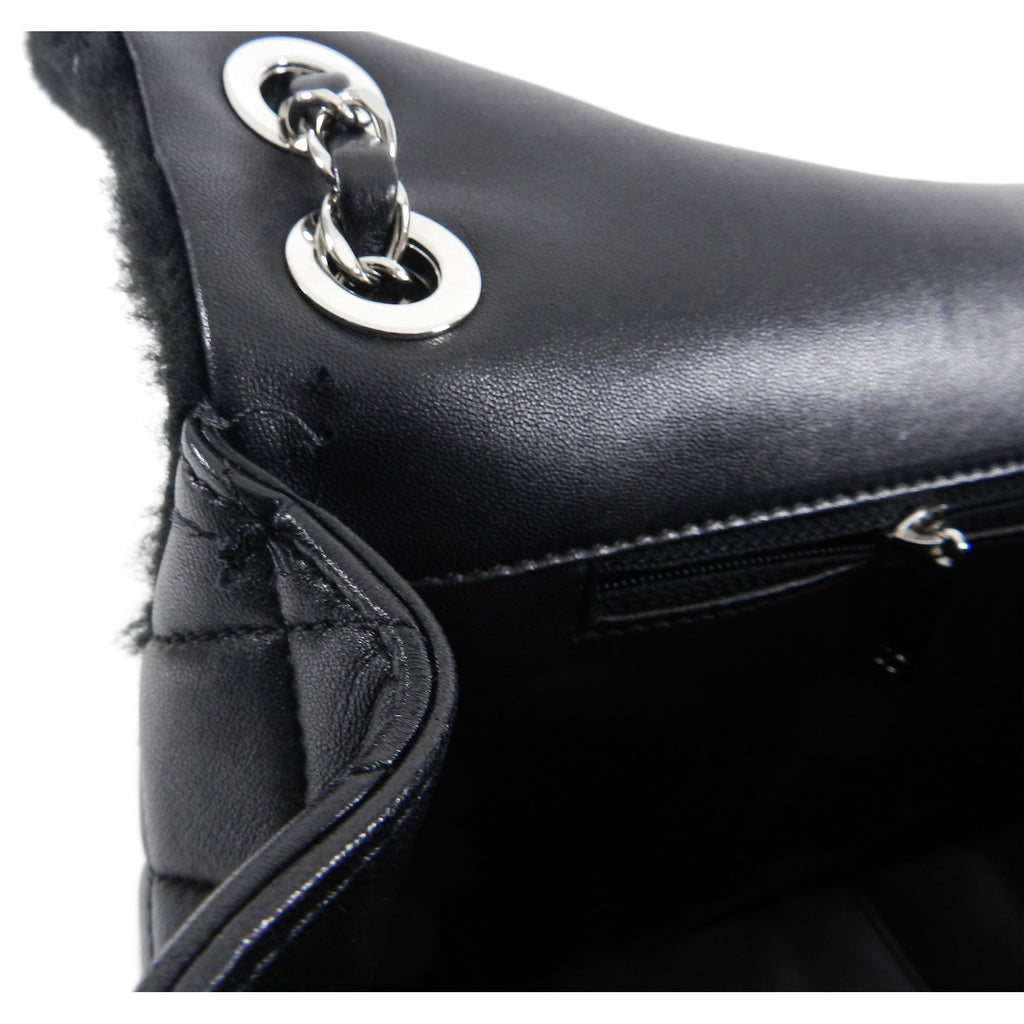 Chanel 14A Patchwork No. 5 Caption Comic Shearling jumbo flap bag