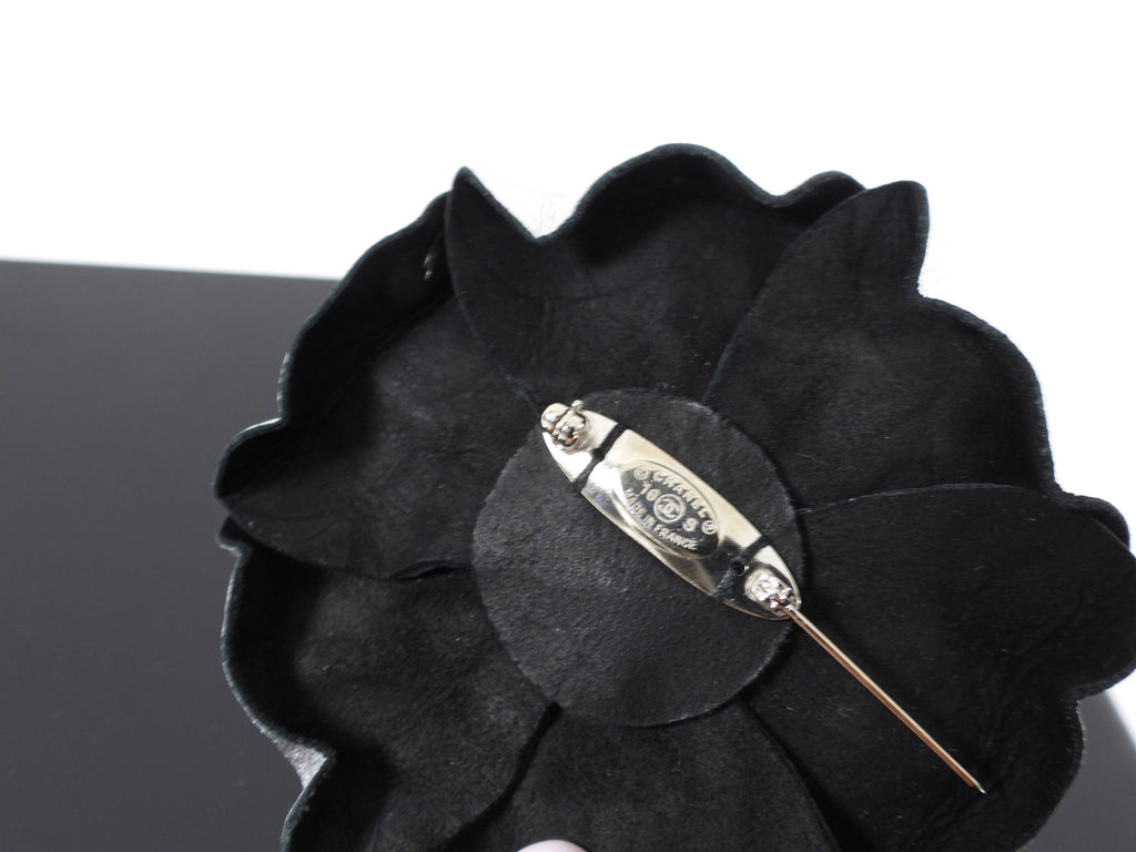 Chanel Silver Molded Camelia Flower Brooch / Pin