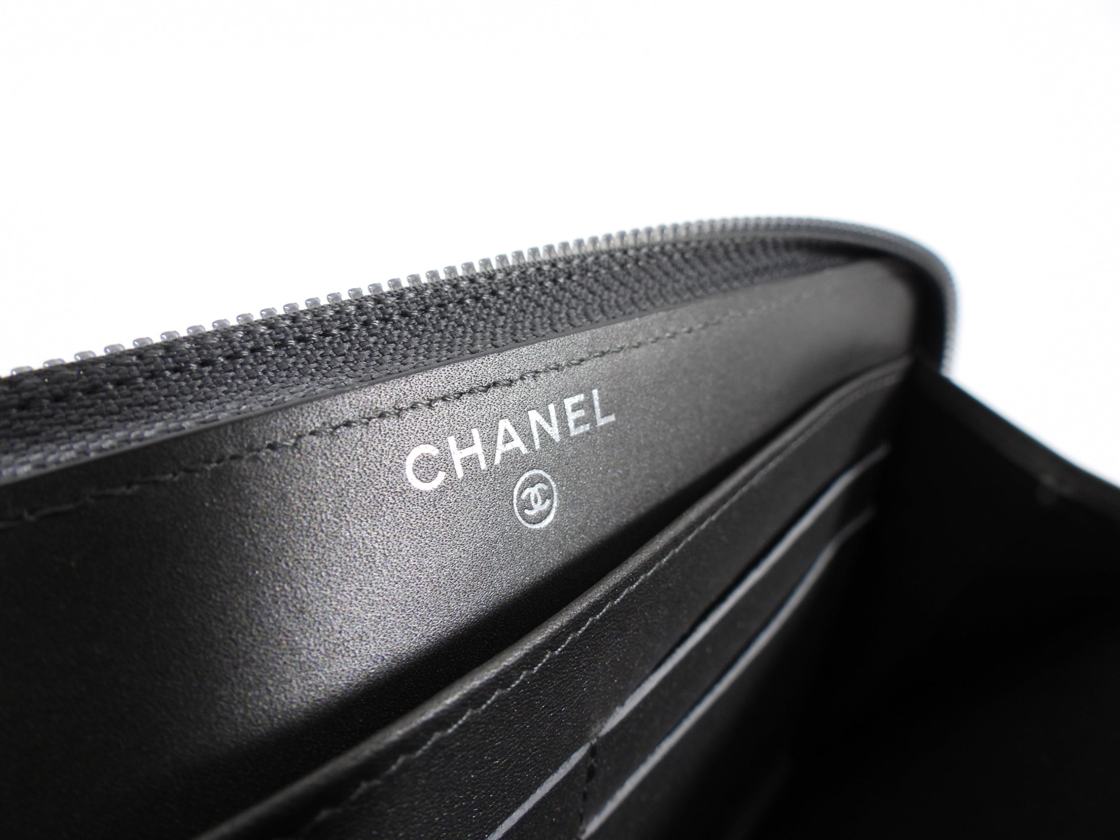 Chanel Timeless Classic CC Continental Zippy Wallet Pewter