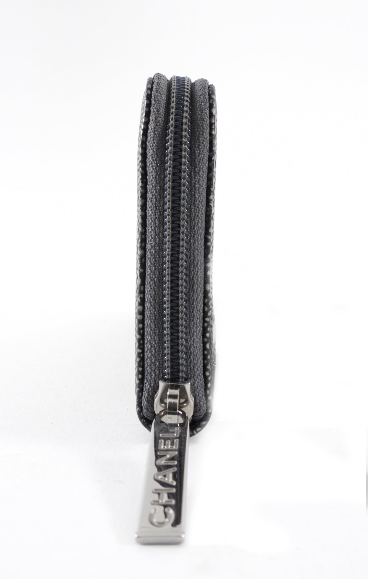 Chanel Timeless Classic CC Continental Zippy Wallet Pewter