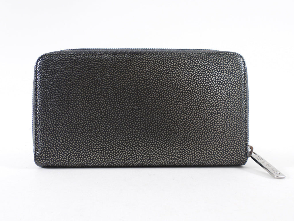 Chanel Timeless Classic CC Continental Zippy Wallet Pewter