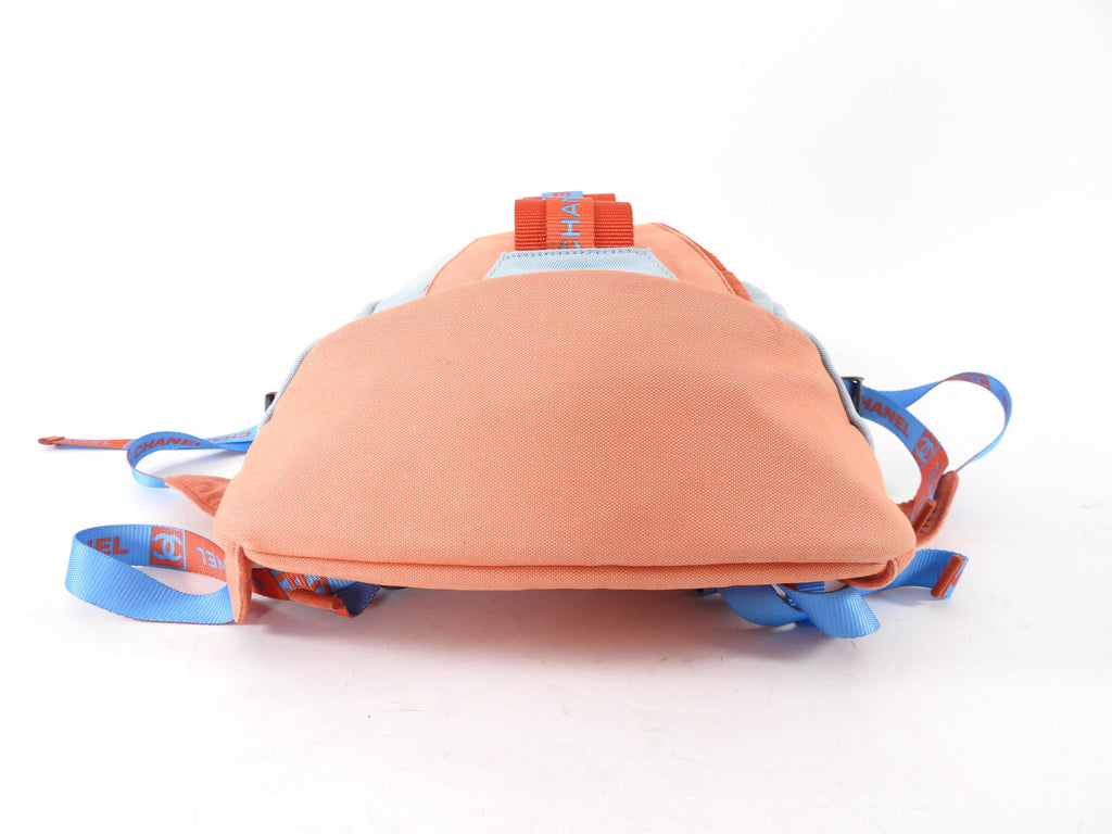 Chanel Sport Vintage 2002 Blue and Orange Canvas Backpack