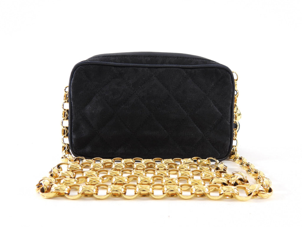Chanel Vintage 1991 Black Mini Tassel Bijoux Camera Bag