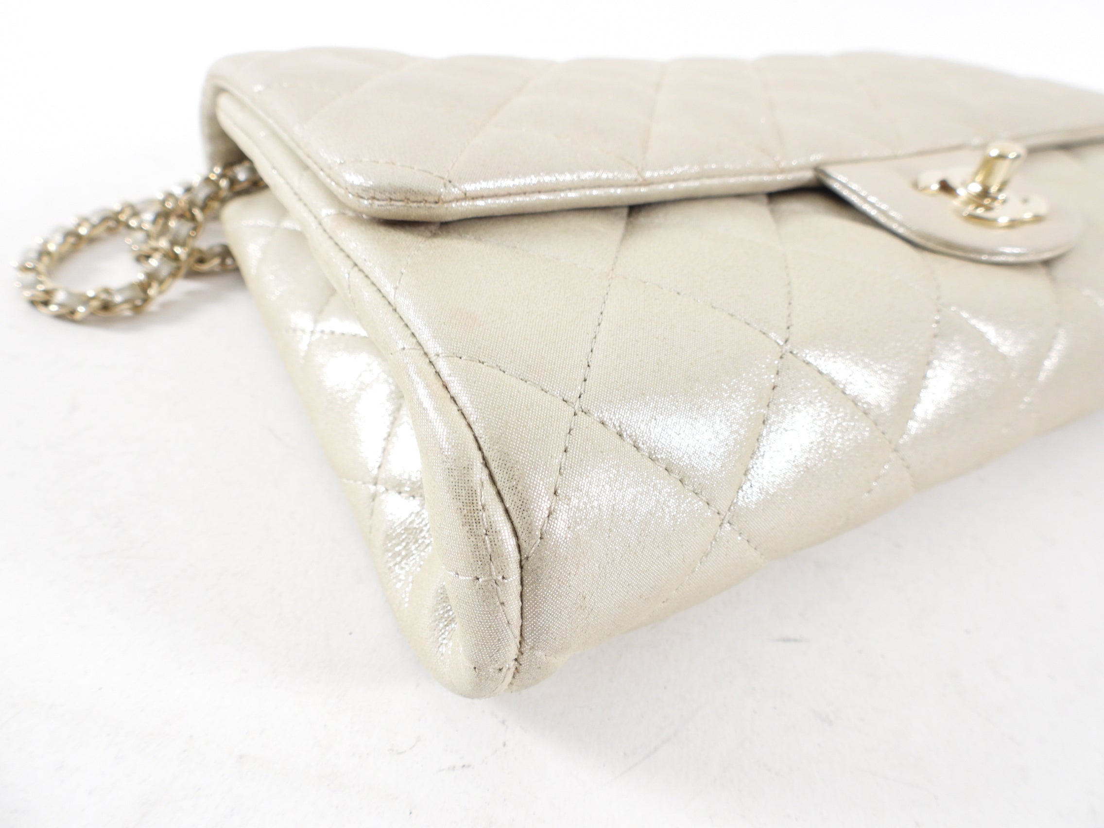 Chanel Light Champagne Gold Timeless Clutch Chain Flap Bag