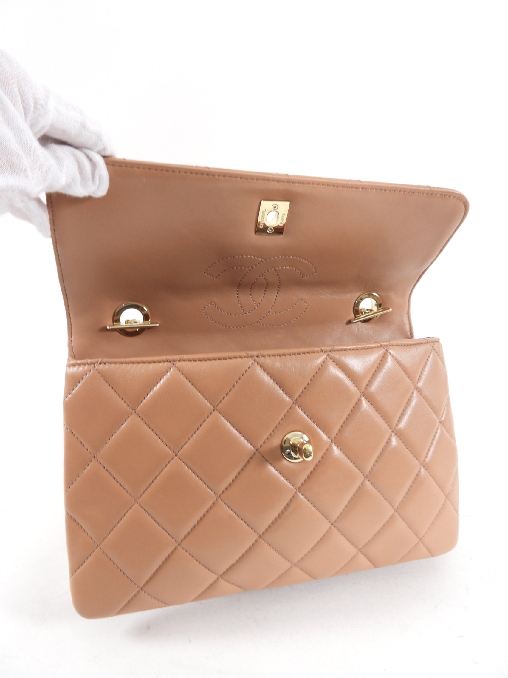 Chanel Beige Quilted Trendy CC Flap Bag