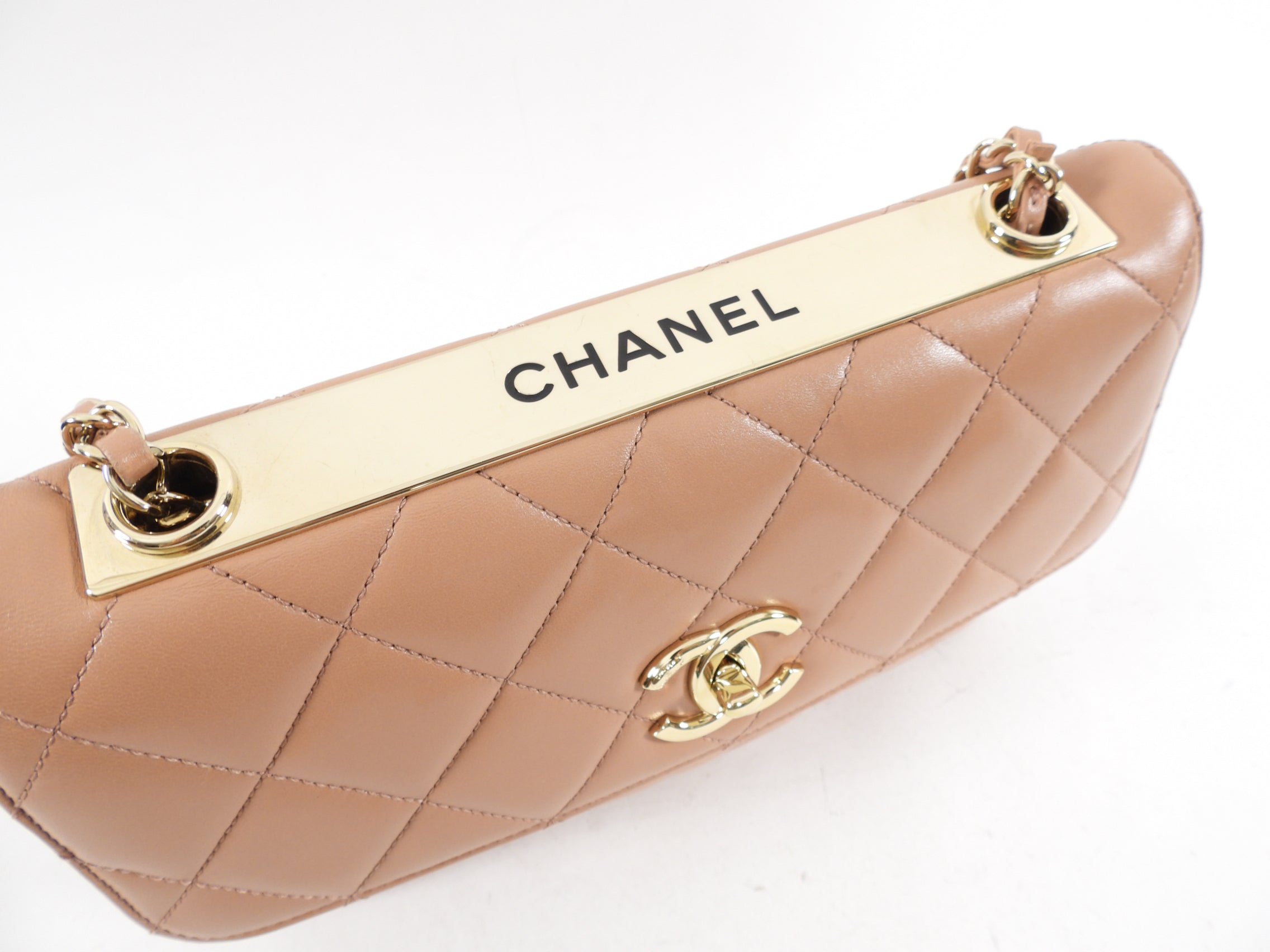 Chanel Beige Quilted Trendy CC Flap Bag